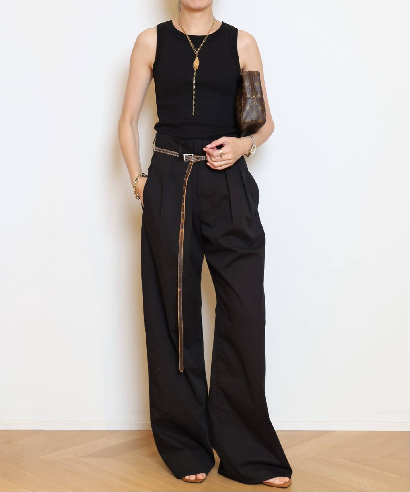 R13/アールサーティーン】STUDDED SKINNY ベルト（ベルト