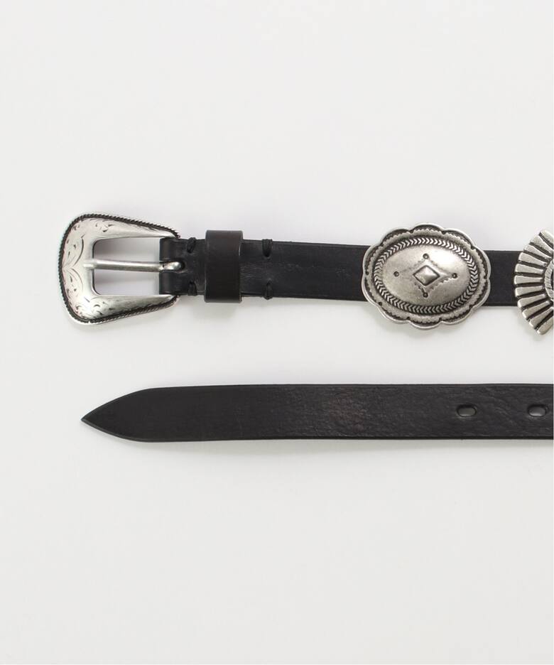 PUNTOVITA/プントヴィータ】 BLACK CONCHO BELT（ベルト）｜L  