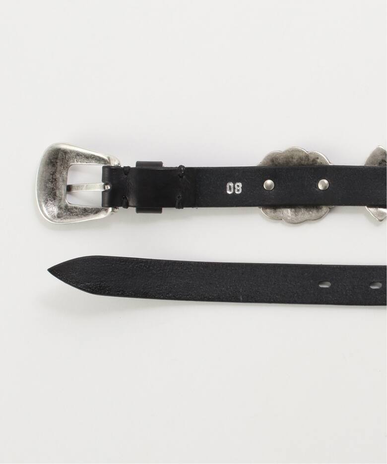 PUNTOVITA/プントヴィータ】 BLACK CONCHO BELT（ベルト）｜L  