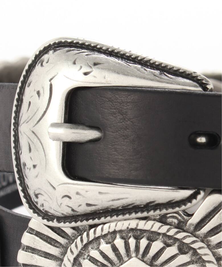 PUNTOVITA/プントヴィータ】 BLACK CONCHO BELT（ベルト）｜L  