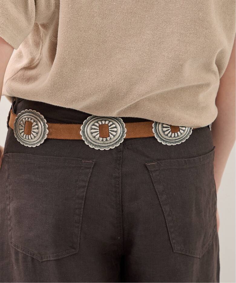 PUNTOVITA/プントヴィータ】 BROWN CONCHO BELT（ベルト）｜L 