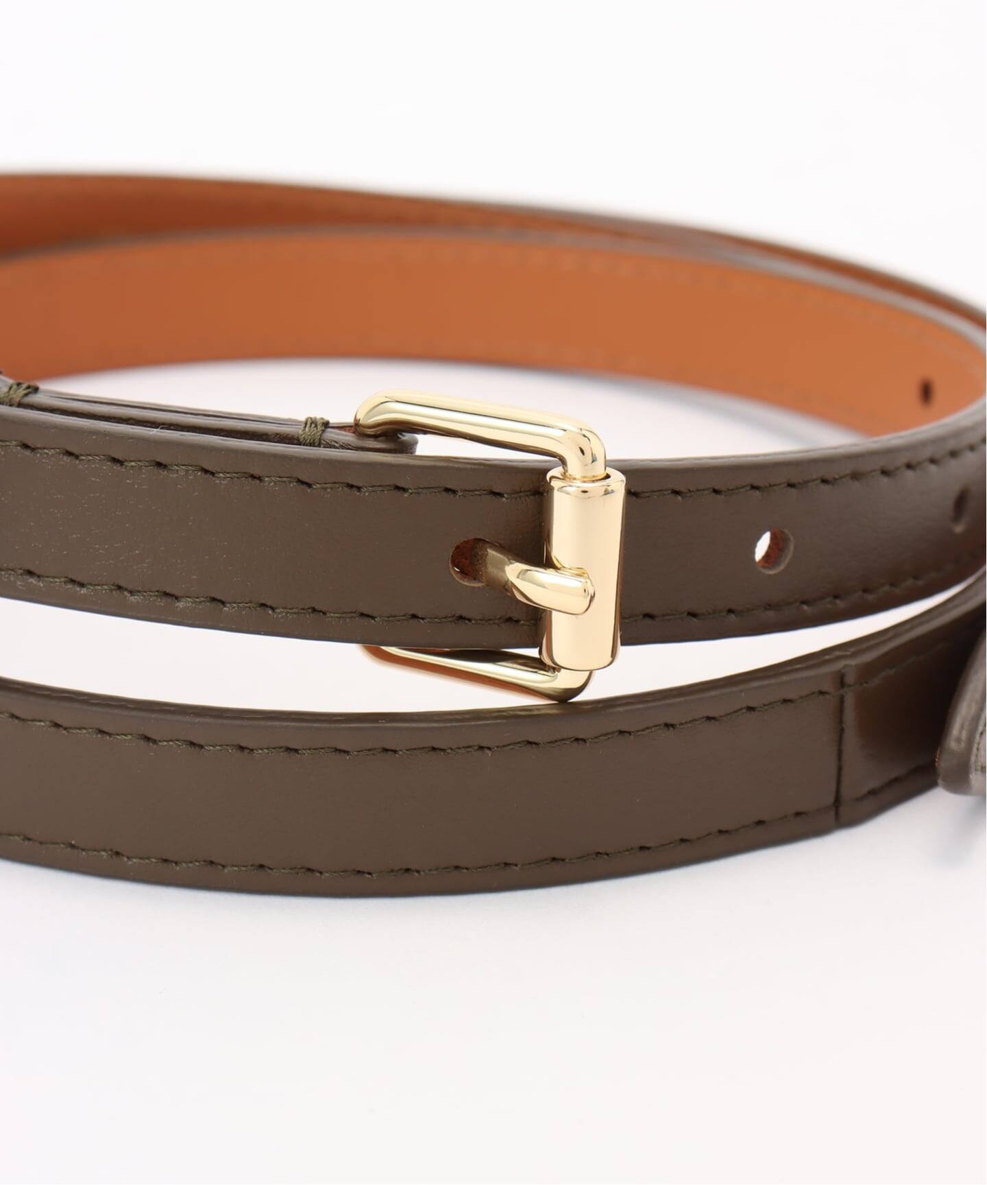 【新品未使用】Maison Boinetメゾンボワネグレージュ×ゴールドベルト MAISON BOINET/メゾン ボワネ】 THIN BELT（ベルト）｜L'Appartement