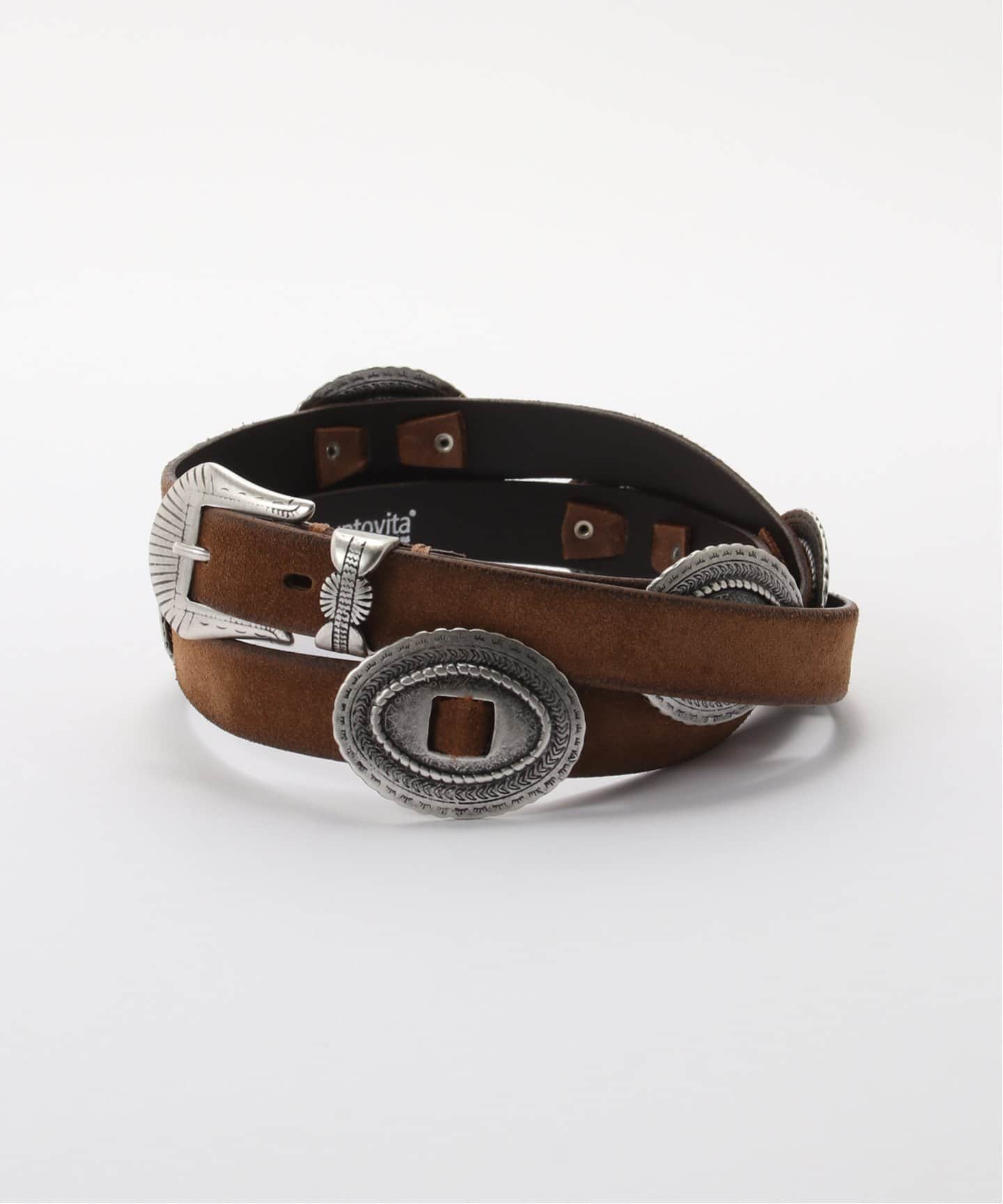 PUNTOVITA/プントヴィータ】CONCHO SUEDE BELT（ベルト）｜AP