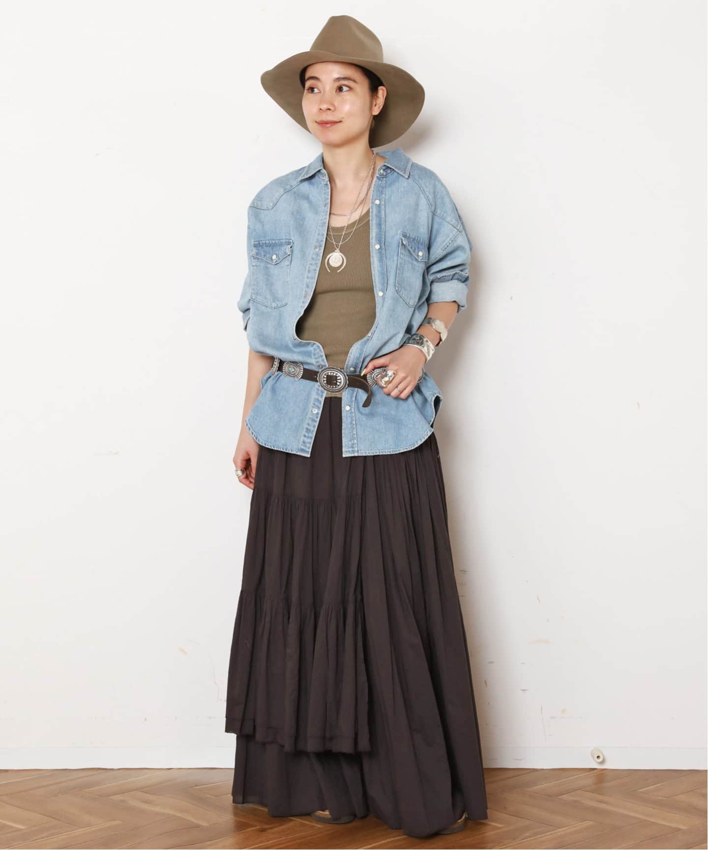 PUNTOVITA/プントヴィータ】CONCHO LEATHER BELT（ベルト）｜AP STUDIO