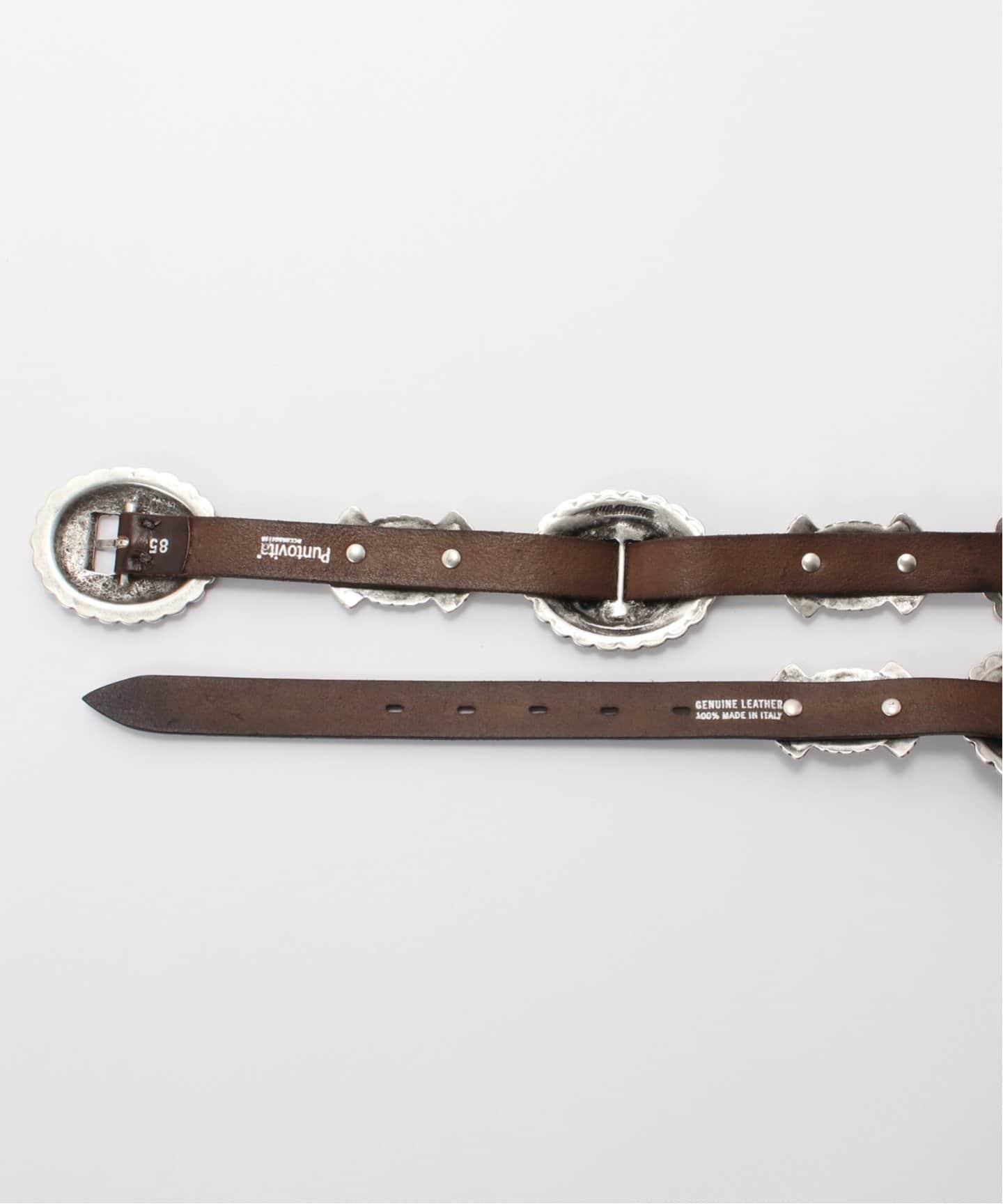 PUNTOVITA/プントヴィータ】CONCHO LEATHER BELT（ベルト）｜AP
