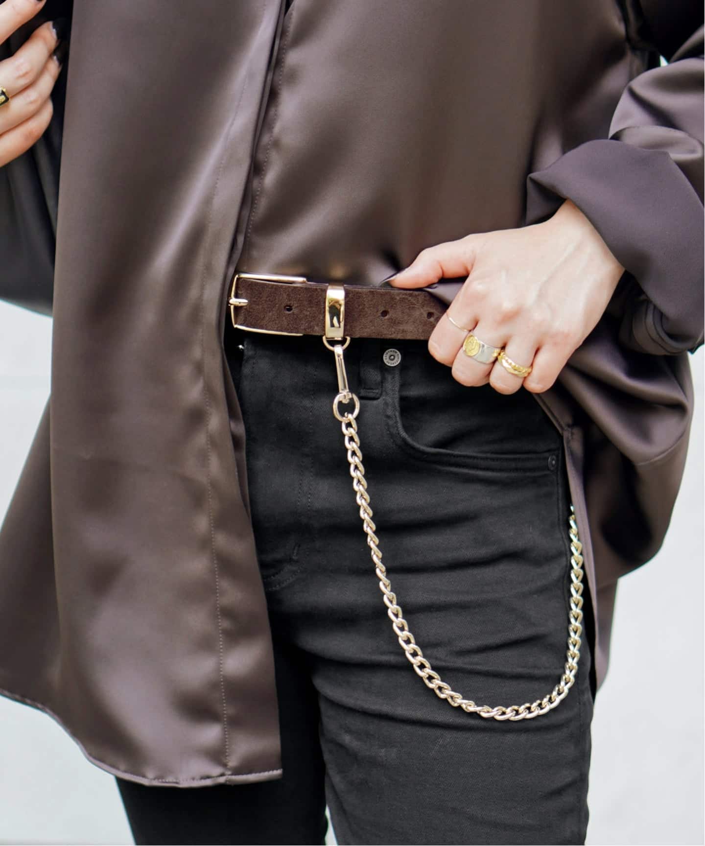 LEFIJE/レフィエ】別注2wayチェーンスエードベルト（ベルト