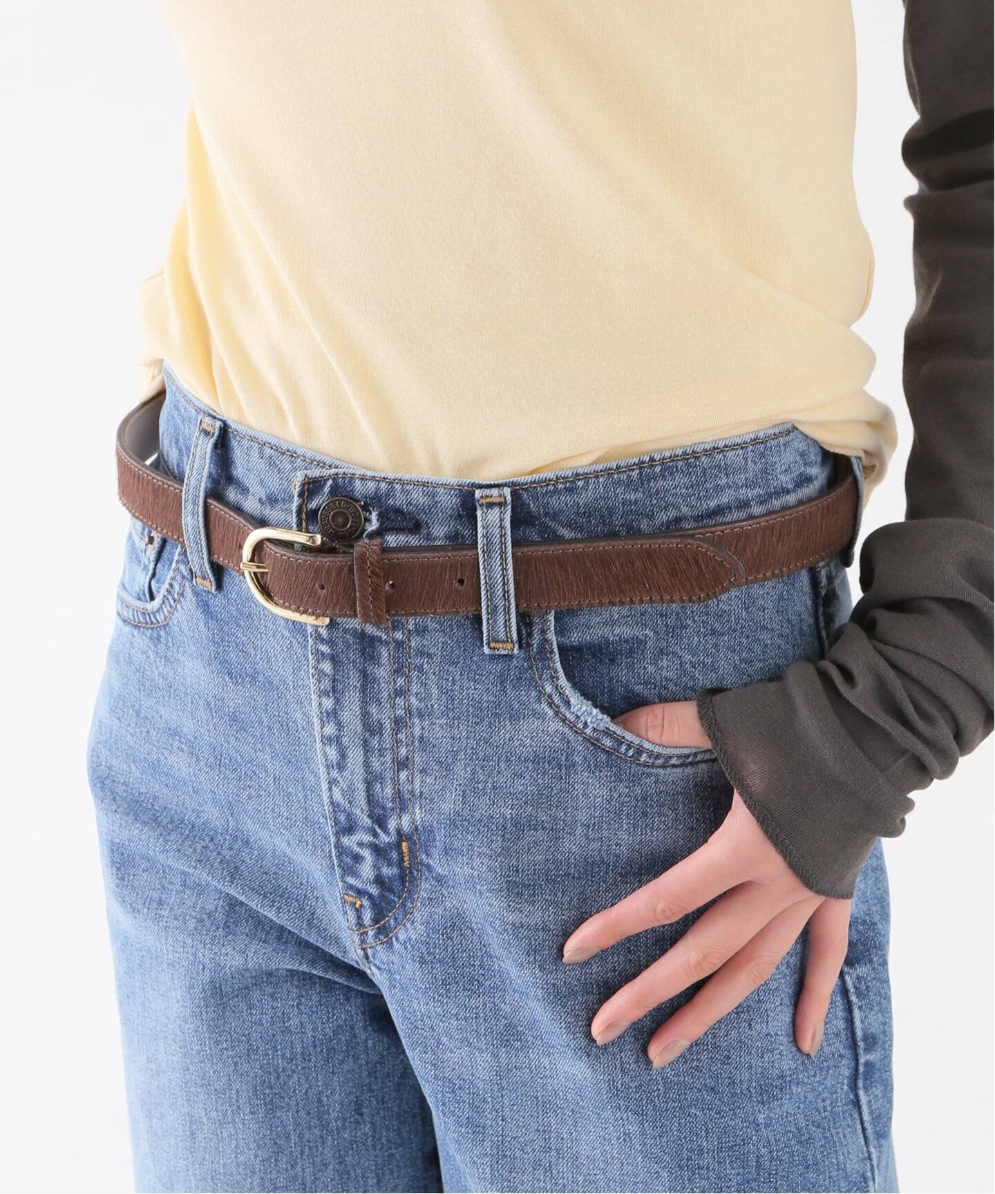 AULENTTI/オウレンティ SLOBE ハラコベルト TI-460-25S-PO（ベルト