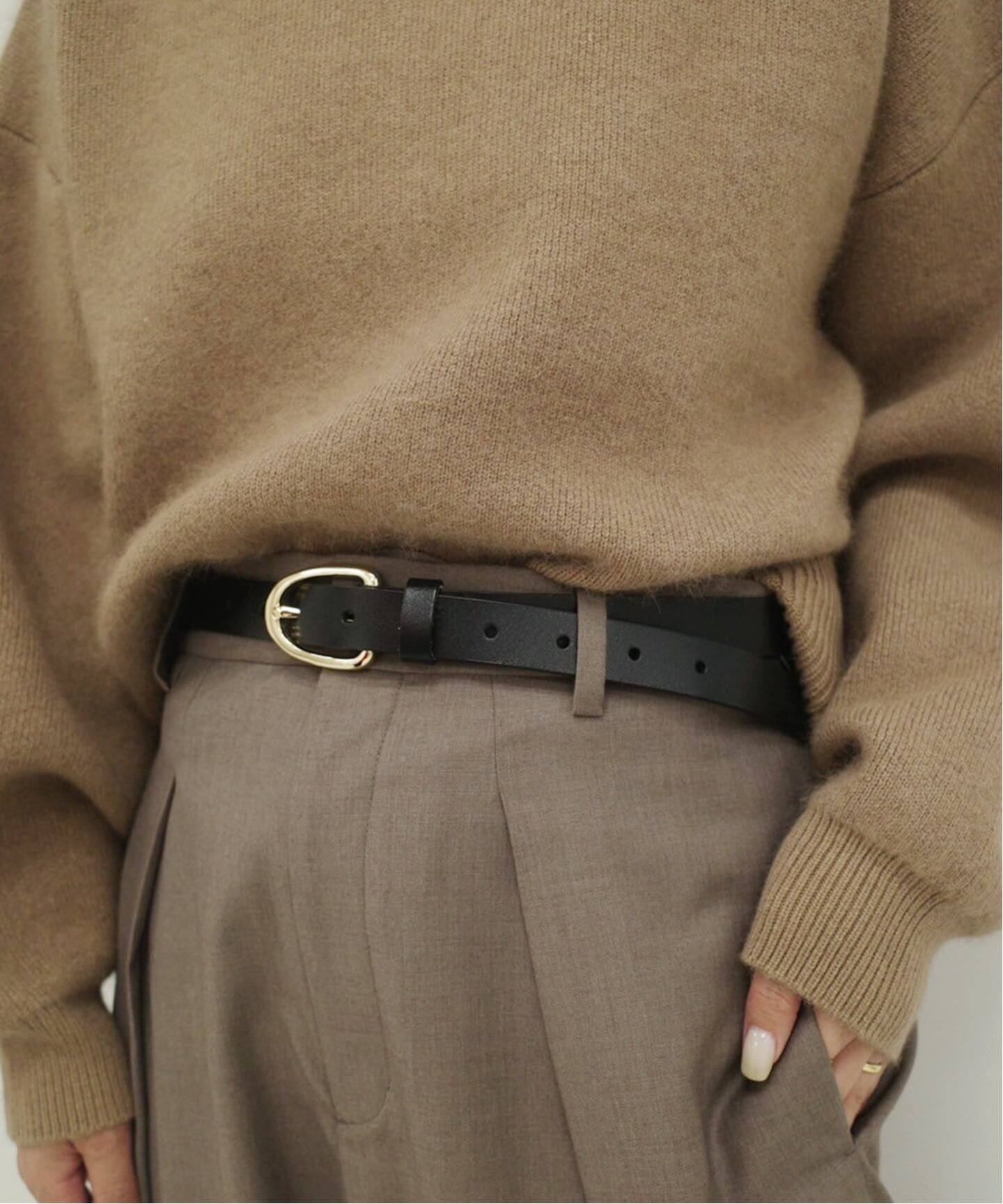 追加6》SLOBE ラウンドバックルレザーベルト（ベルト）｜SLOBE IENA