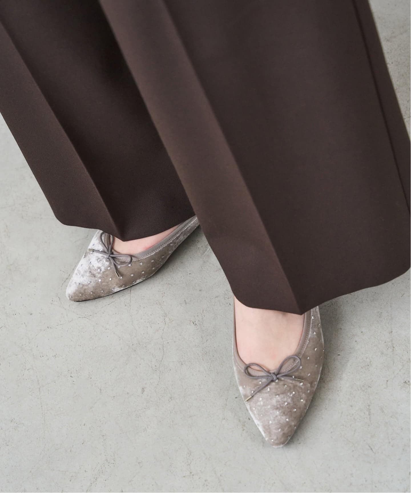 追加》ポインテッドグリッタードットバレエ（バレエシューズ）｜LE