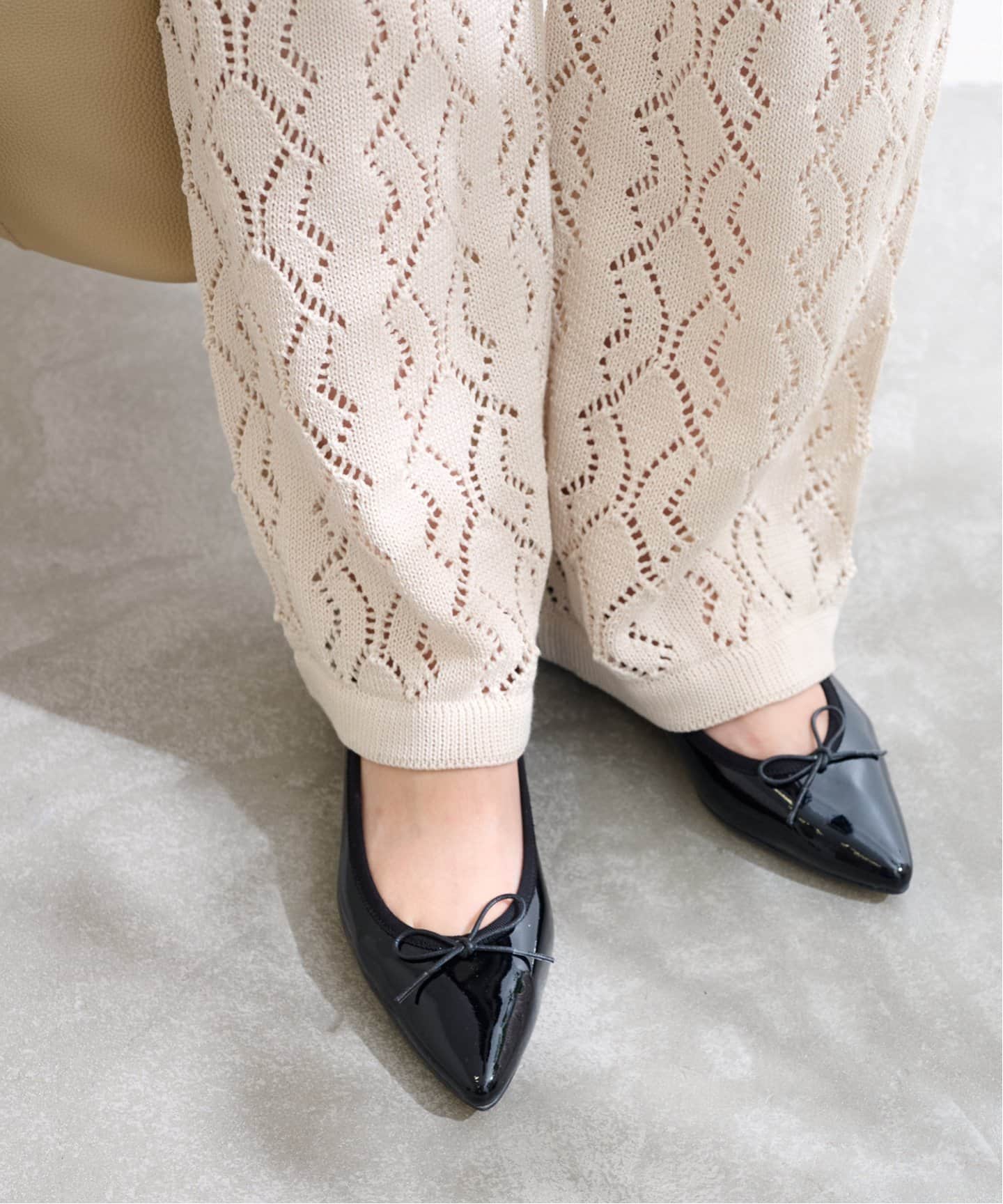 ✨ほぼ新品✨LE TALON ルタロン エナメル パンプス ポインテッドトゥ ≪追加≫ポインテッドエナメルバレエ（バレエシューズ）｜LE
