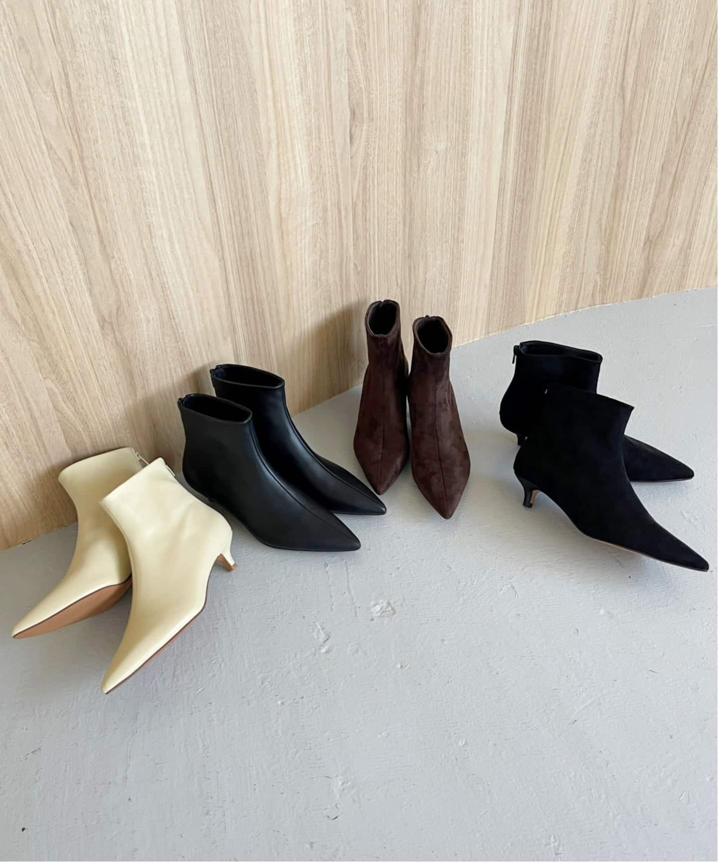 4cmポインテッドショートブーツ（ブーティ・ショートブーツ）｜LE