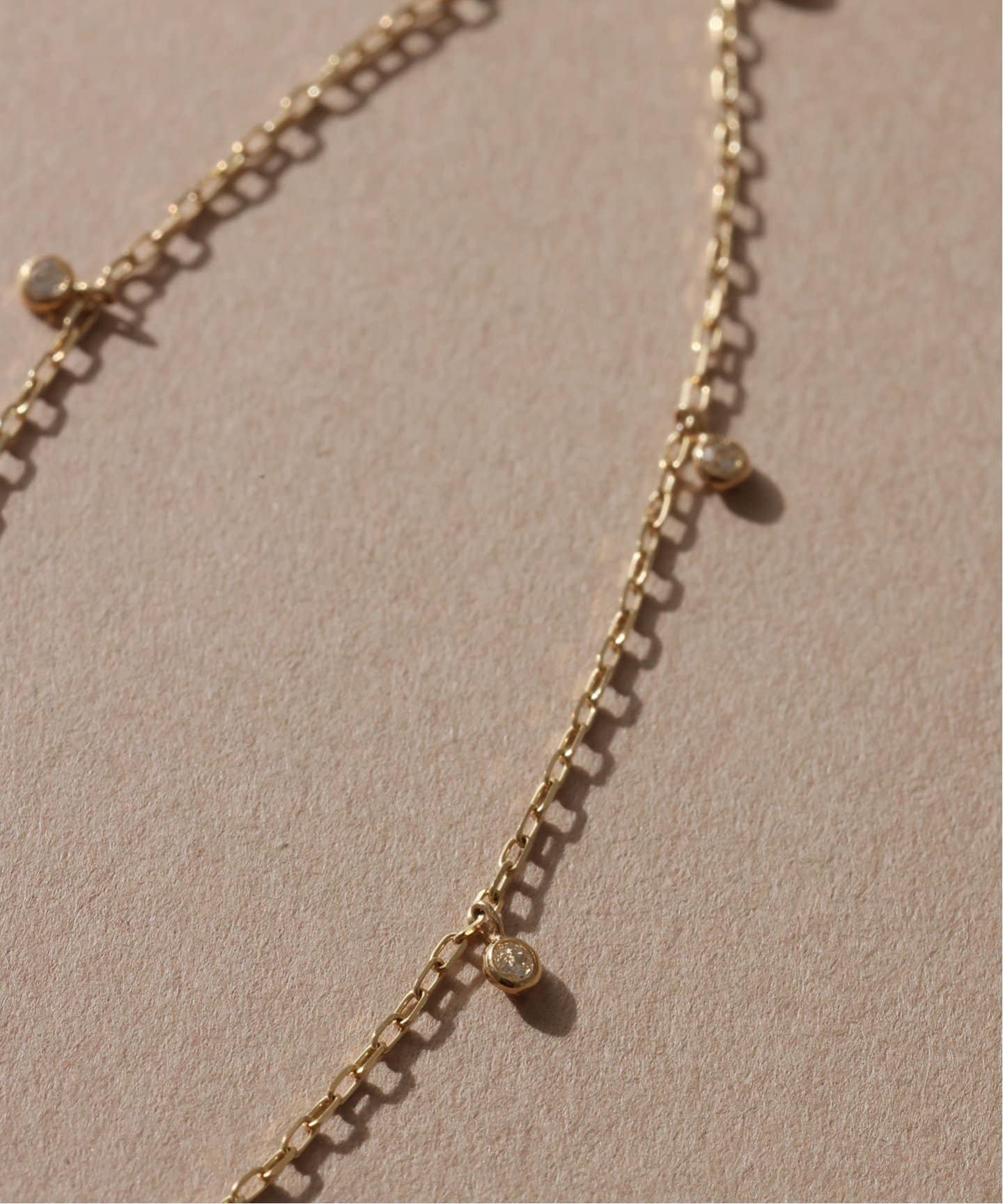 WEB限定》7ダイヤステーション40cmネックレス K10（ネックレス