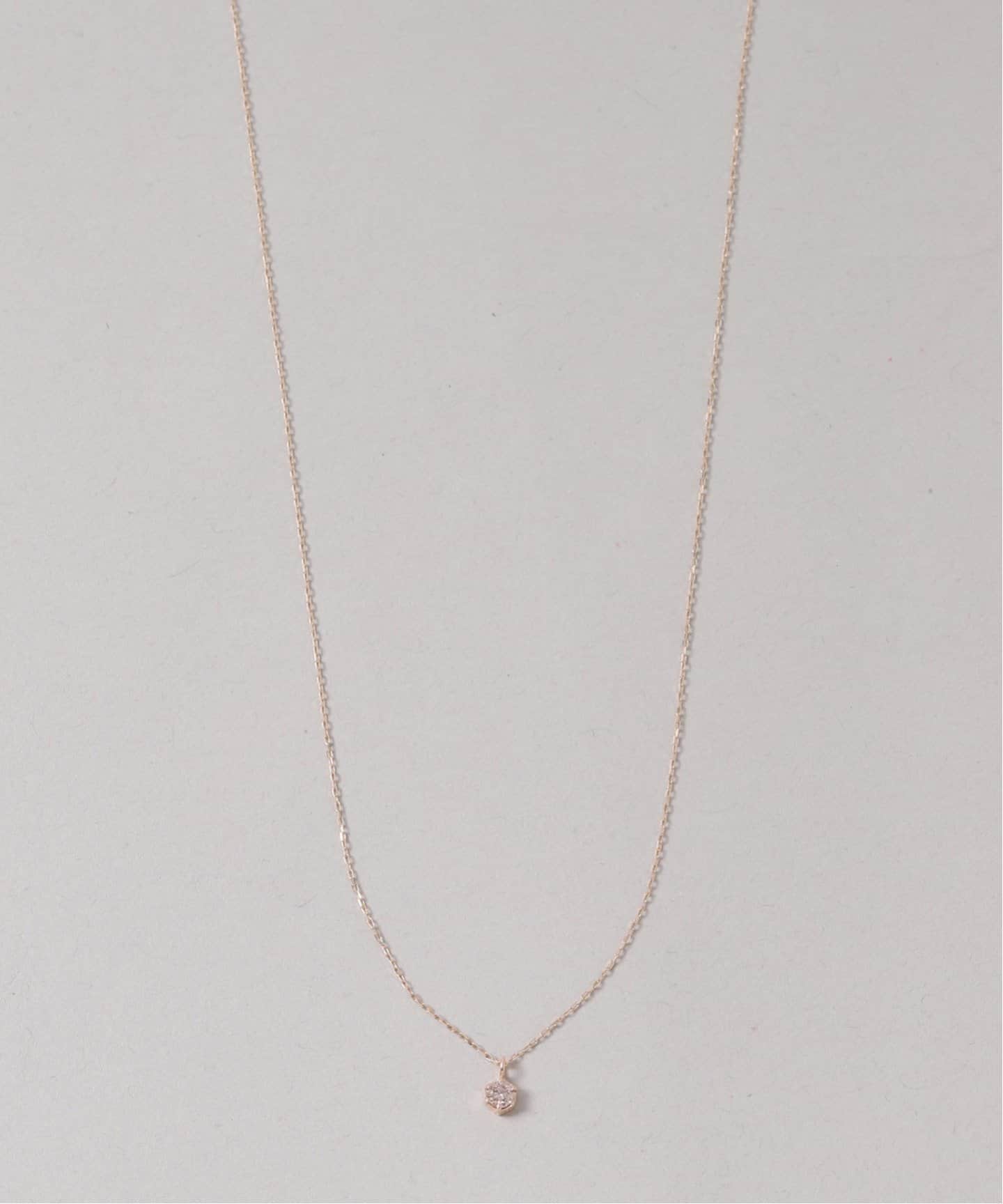 ブラウンH＆Cダイヤヘキサゴン40cmネックレス K10（ネックレス