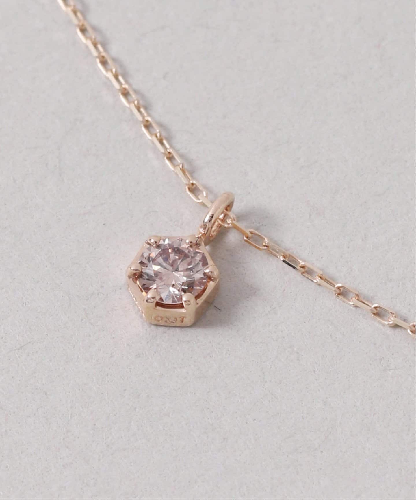 Lilas K10 ダイヤモンドネックレス 40cm クラウドラインダイヤネックレス K10（ネックレス）｜Lilas