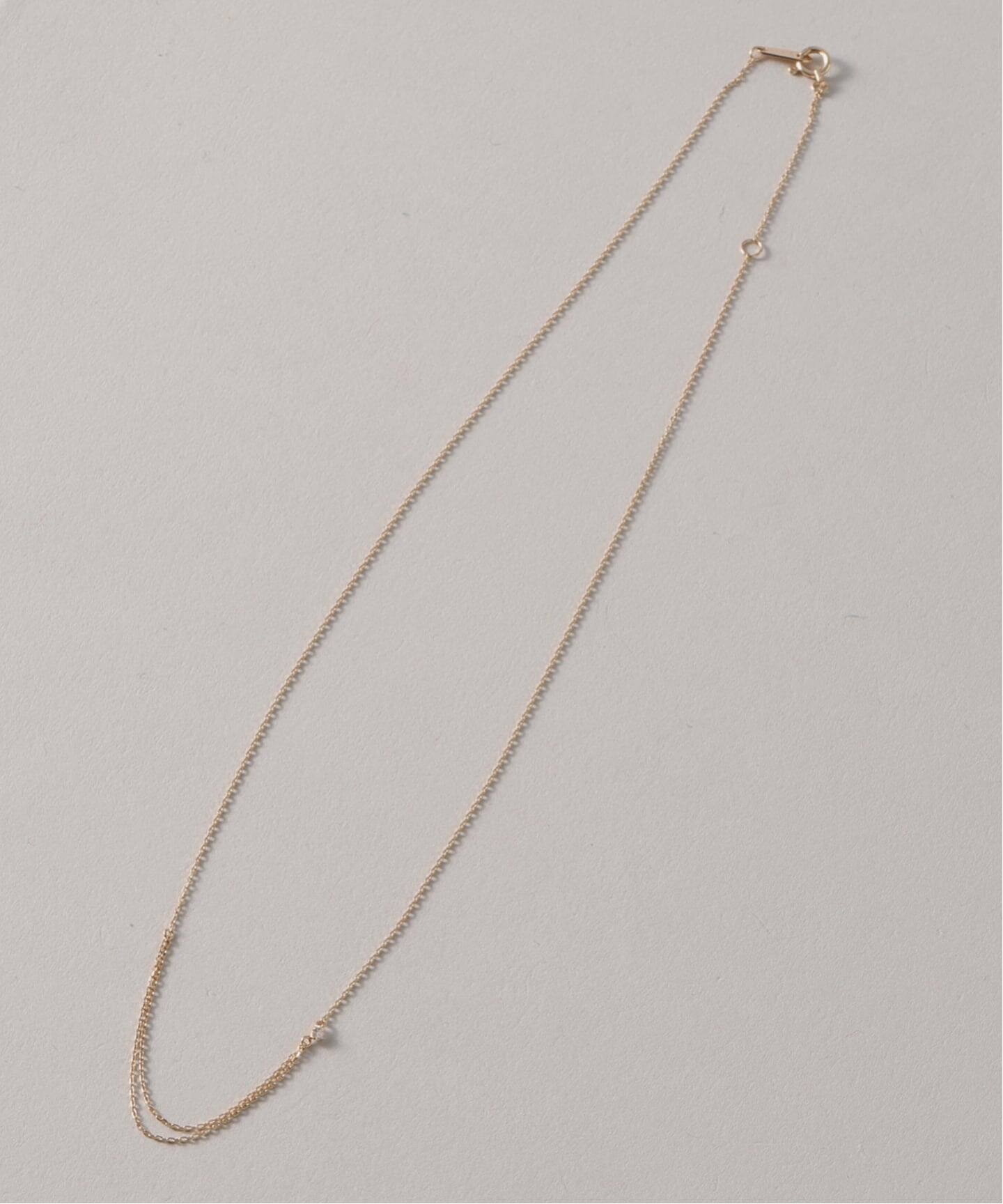 Lilas K10 ダイヤモンドネックレス 40cm マーキスフレームHQダイヤネックレス K10（ネックレス）｜Lilas