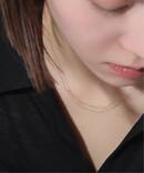 《WEB限定》デュアルチェーンダイヤネックレス K10