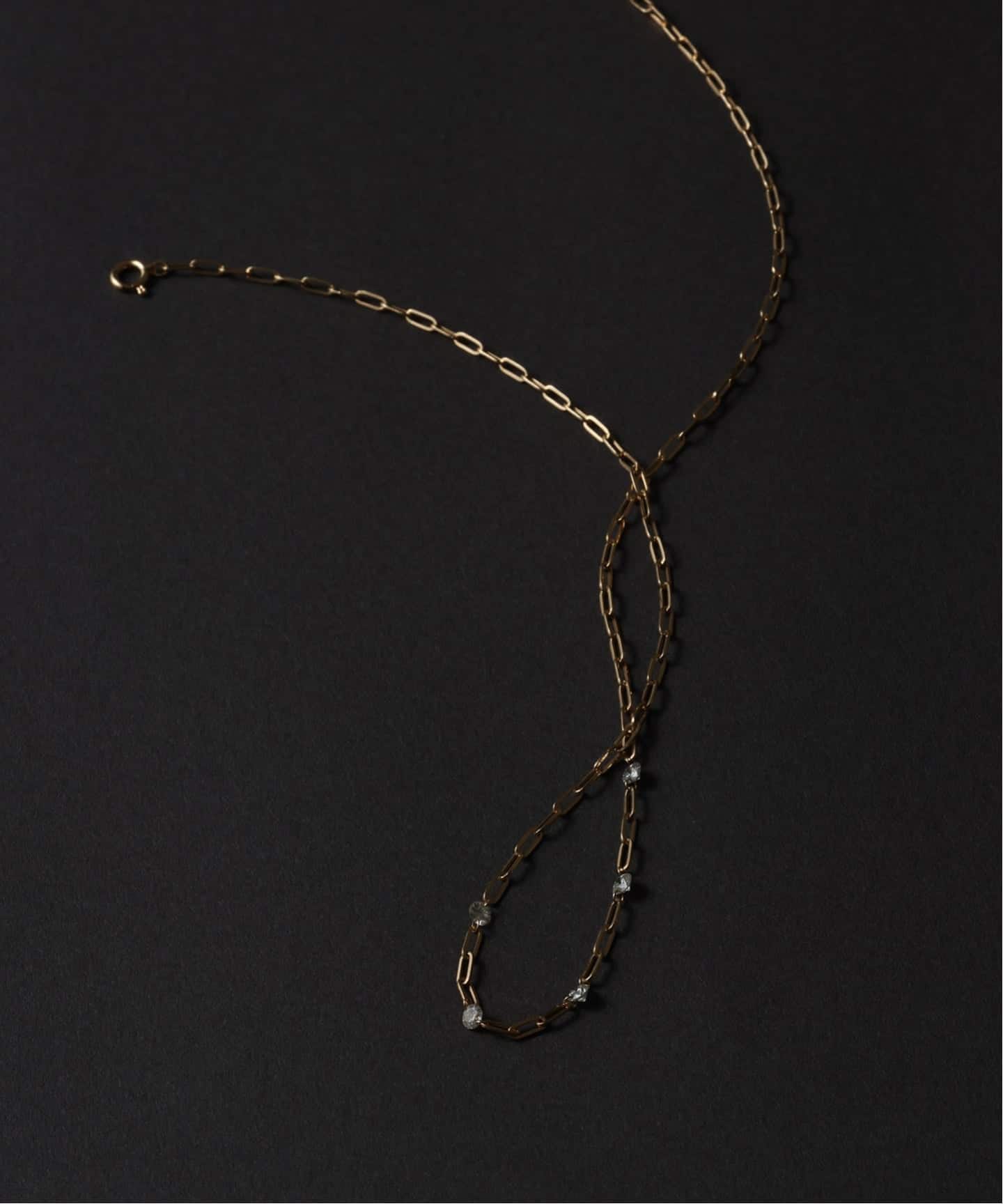 ホールダイヤ5pクリップチェーンネックレス K18（ネックレス）｜Lilas