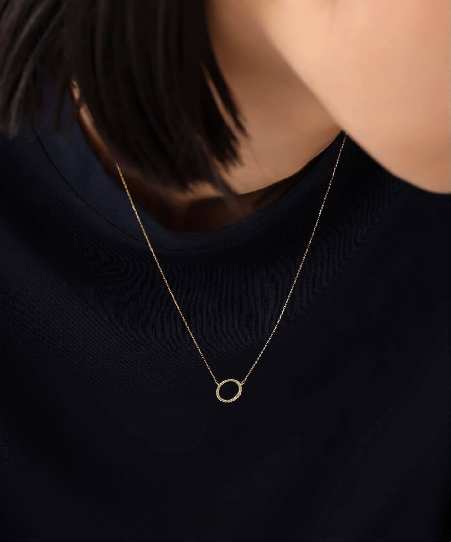 サークルダイヤネックレス K10（ネックレス）｜Lilas（リラ）の通販
