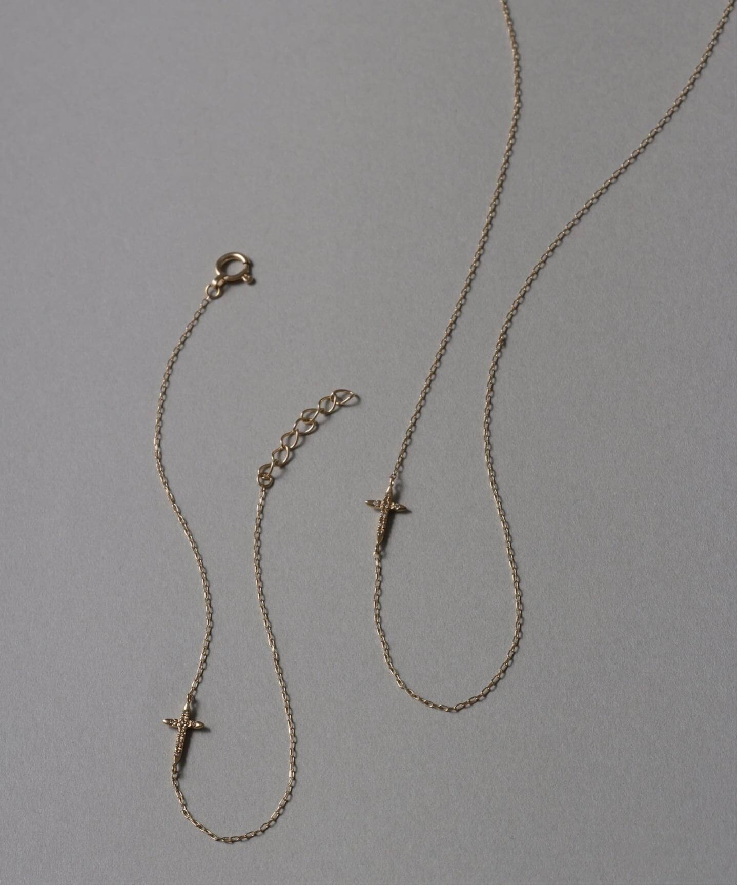 lilas クロスダイヤモチーフネックレスK10 クロスダイヤネックレス K10（ネックレス）｜Lilas（リラ）の通販