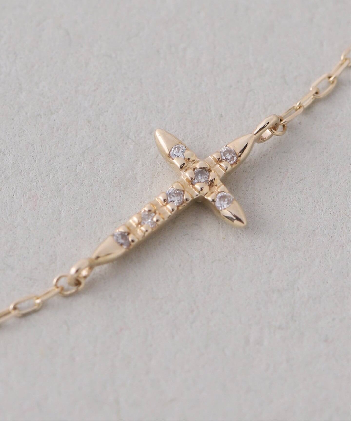 クロスダイヤネックレス K10（ネックレス）｜Lilas（リラ）の通販