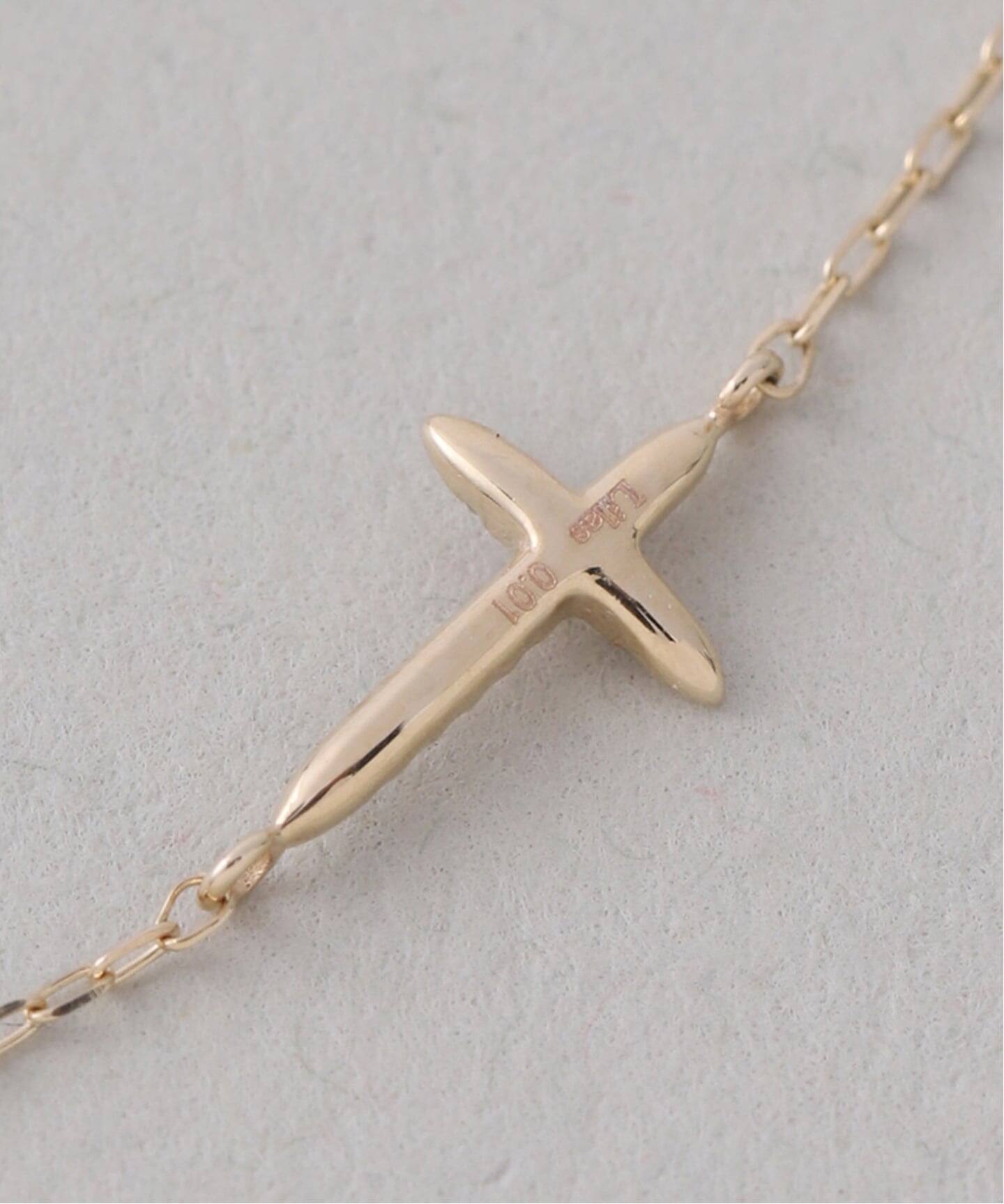 lilas クロスダイヤモチーフネックレスK10 クロスダイヤネックレス K10（ネックレス）｜Lilas（リラ）の通販