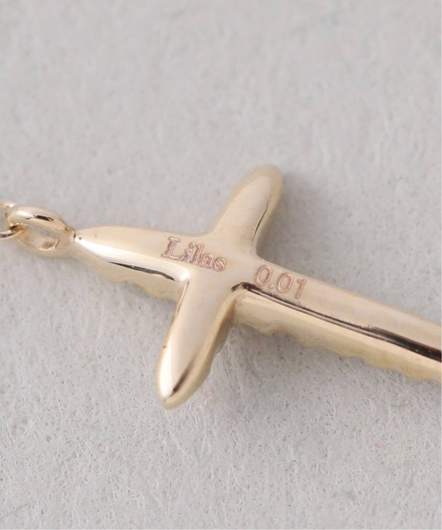 クロスダイヤネックレス K10（ネックレス）｜Lilas（リラ）の通販