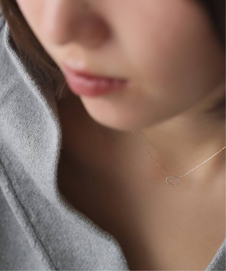 オーバルダイヤネックレス K10（ネックレス）｜Lilas（リラ）の通販 