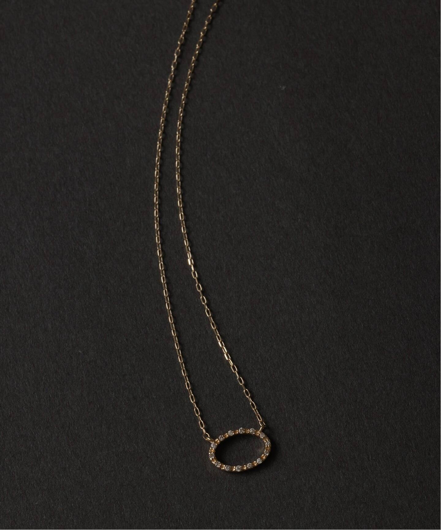 オーバルダイヤネックレス K10（ネックレス）｜Lilas（リラ）の通販 