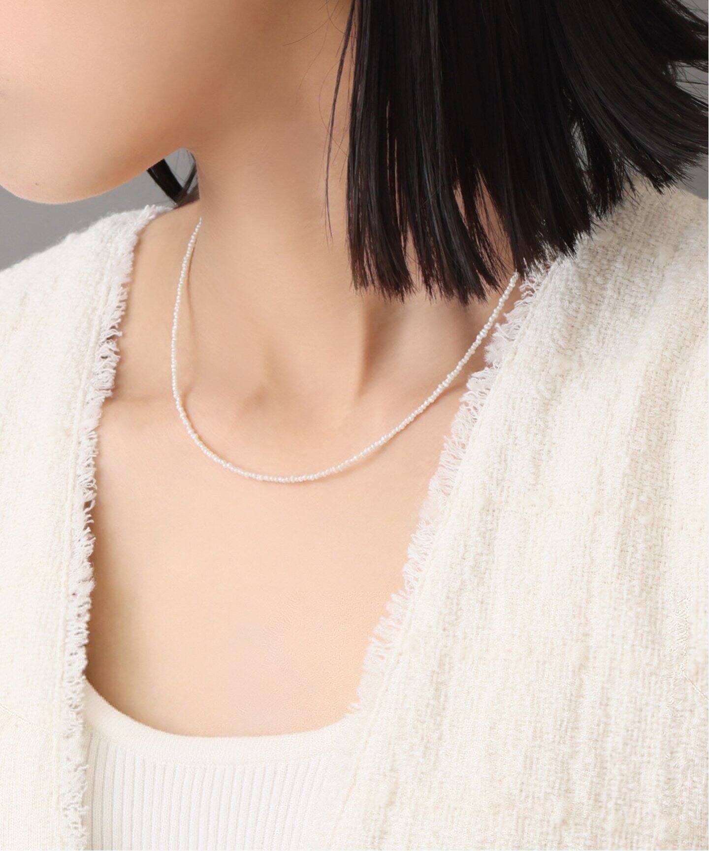 追加》シードパールチェーンネックレス K10（ネックレス）｜Lilas 