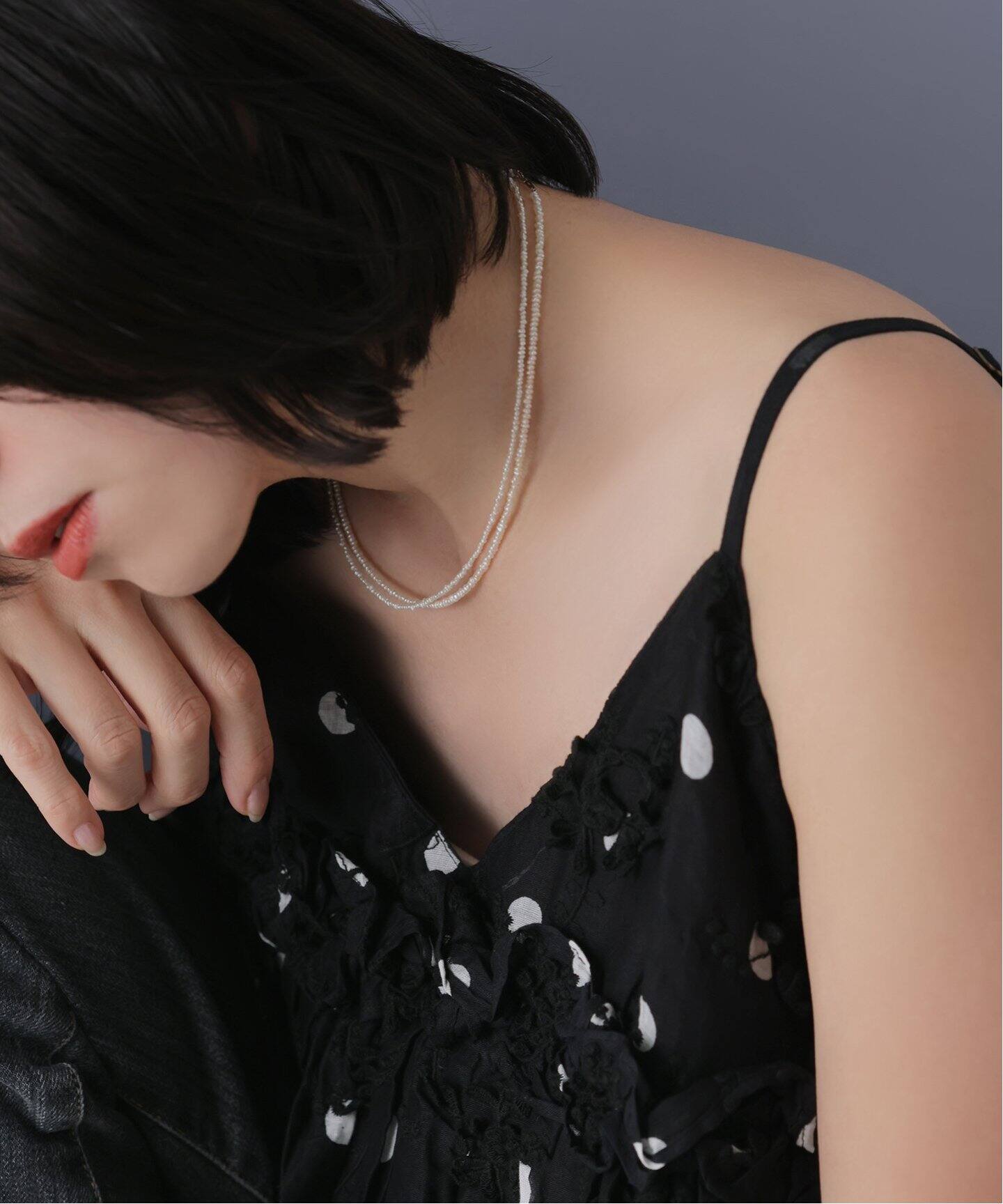 ミニポテトパールネックレス K10（ネックレス）｜Lilas（リラ