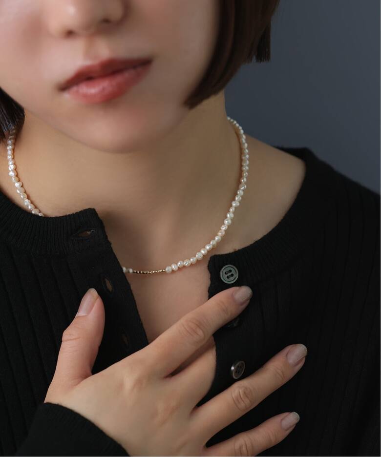 予約》ミラーボール*サザレパールネックレス K10（ネックレス）｜Lilas 