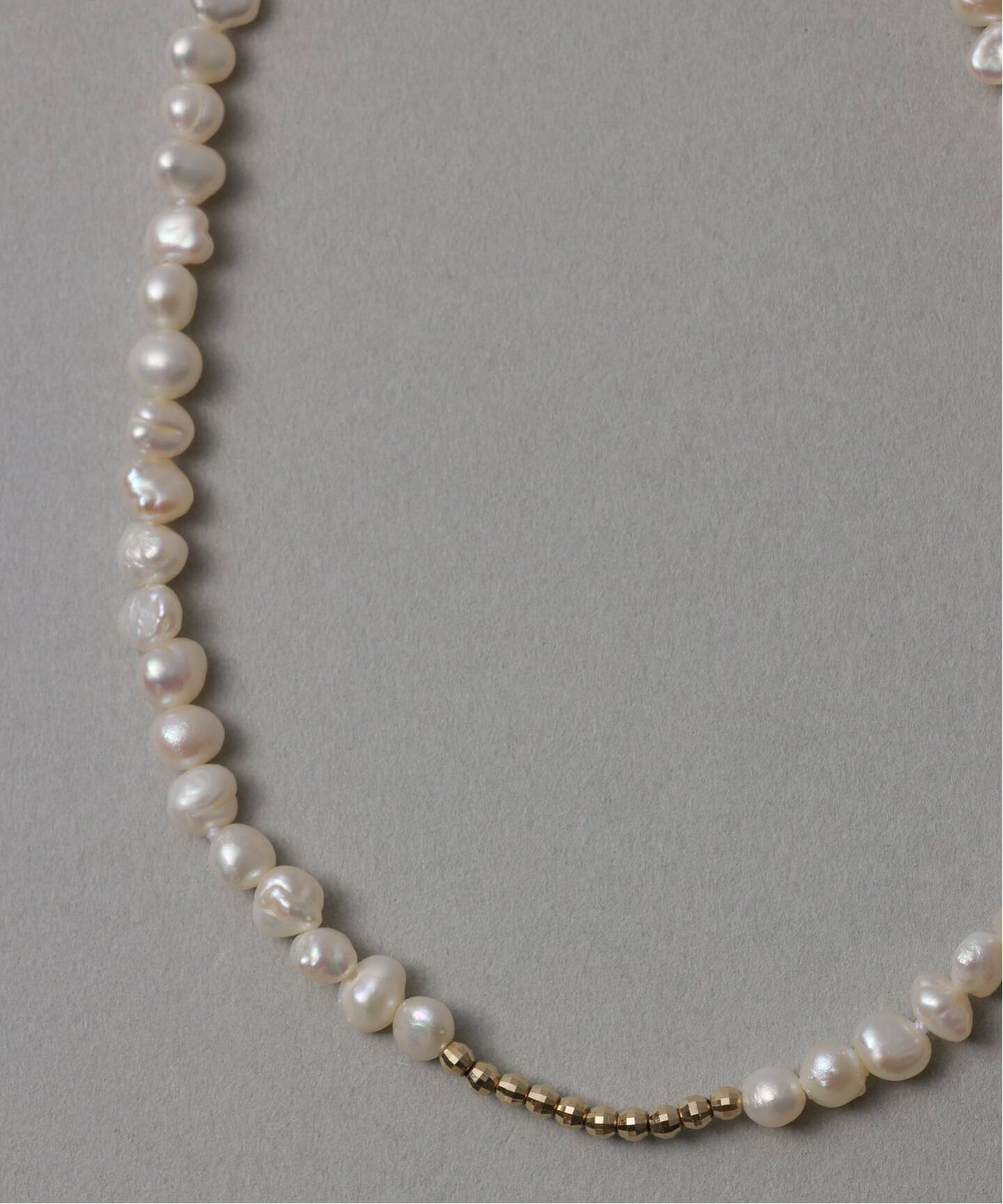 ミラーボール*サザレパールネックレス K10（ネックレス）｜Lilas（リラ