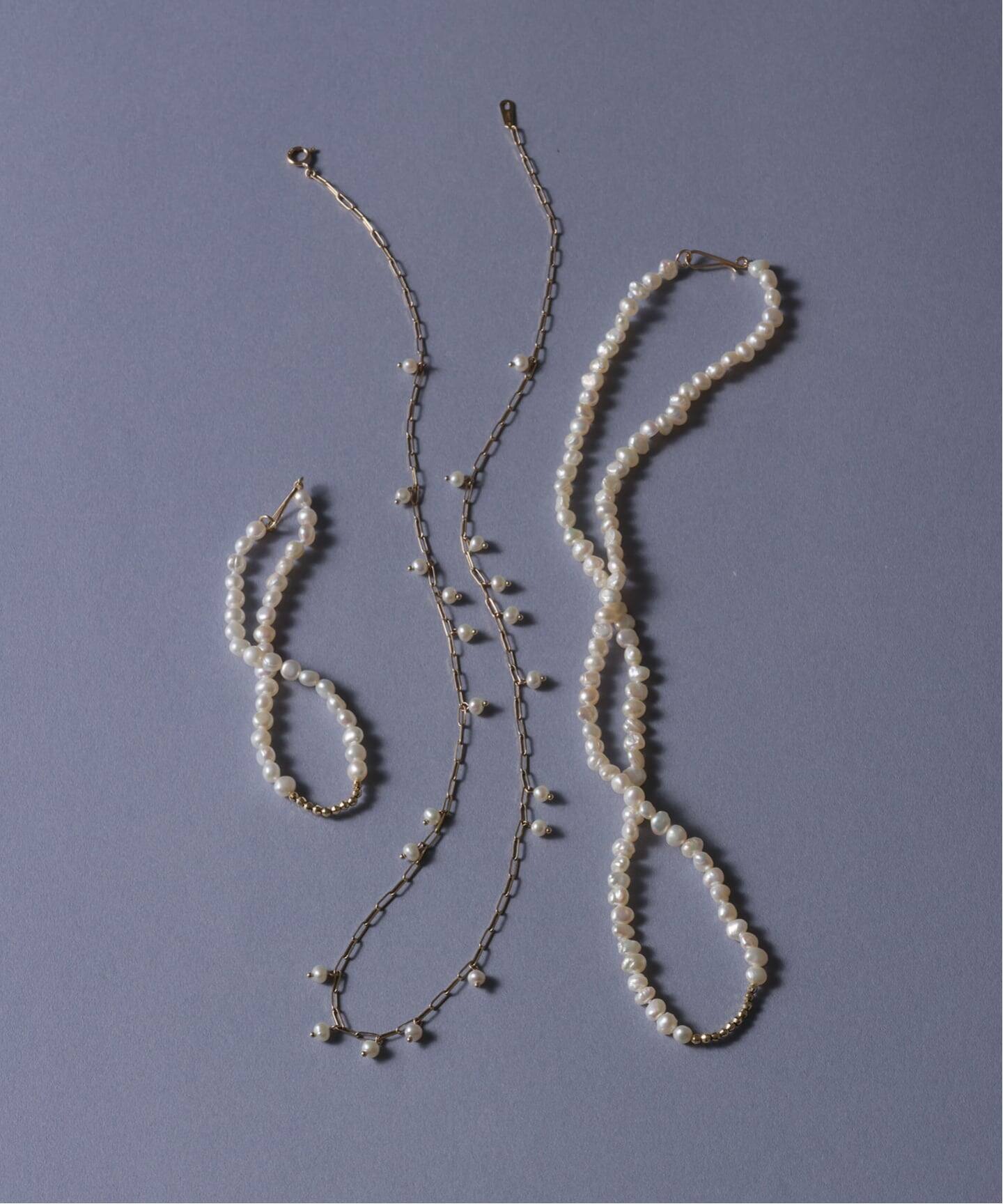 ミラーボール*サザレパールネックレス K10（ネックレス）｜Lilas（リラ