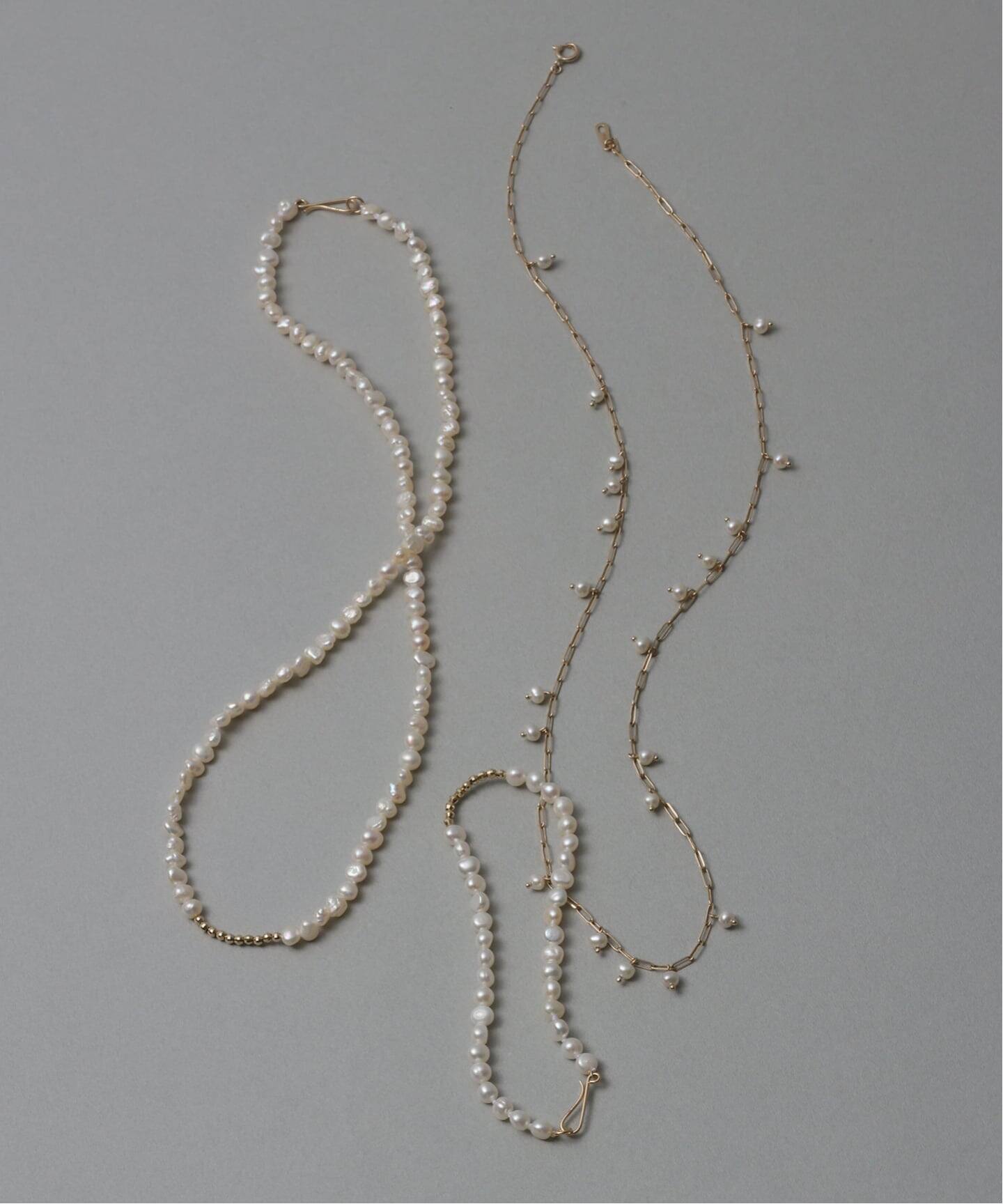 ミラーボール*サザレパールネックレス K10（ネックレス）｜Lilas（リラ