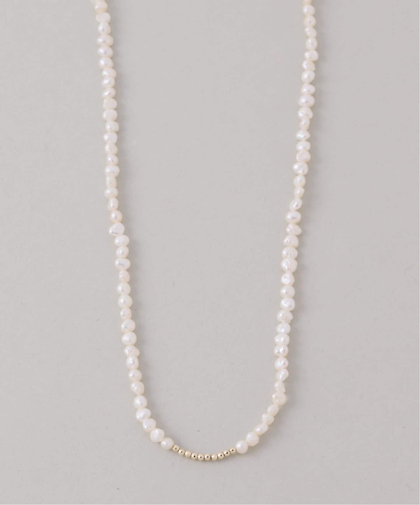 予約》ミラーボール*サザレパールネックレス K10（ネックレス）｜Lilas