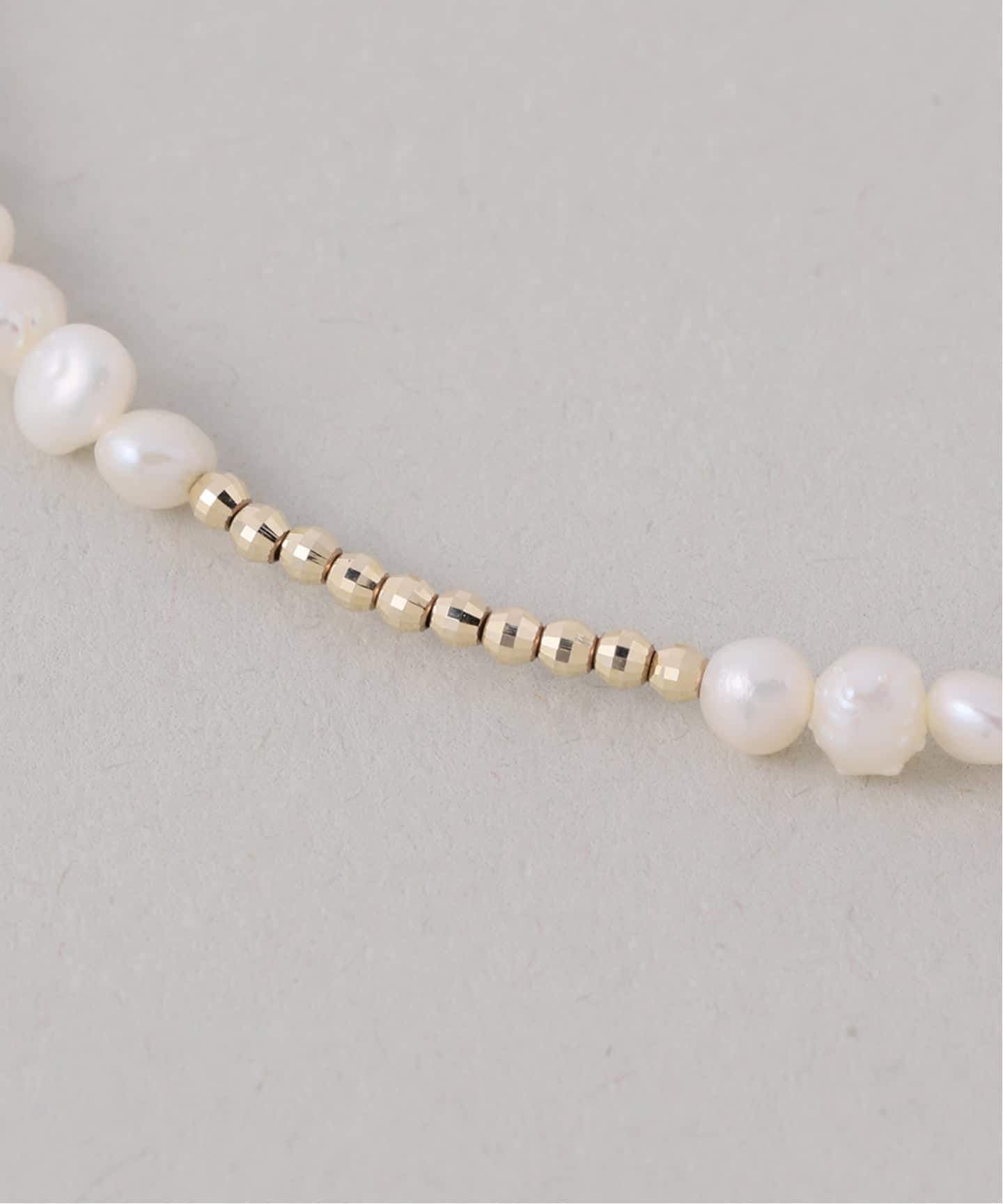 予約》ミラーボール*サザレパールネックレス K10（ネックレス）｜Lilas