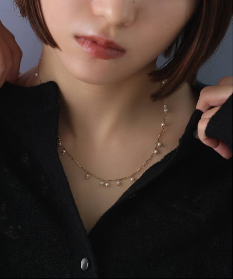 ポテトパールステーションネックレス K10（ネックレス）｜Lilas（リラ 