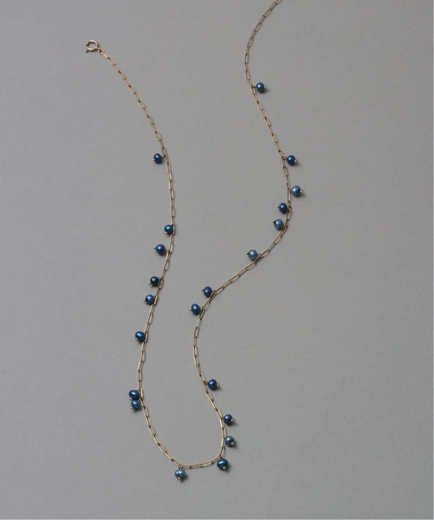 インディゴパールステーションネックレス K10（ネックレス）｜Lilas