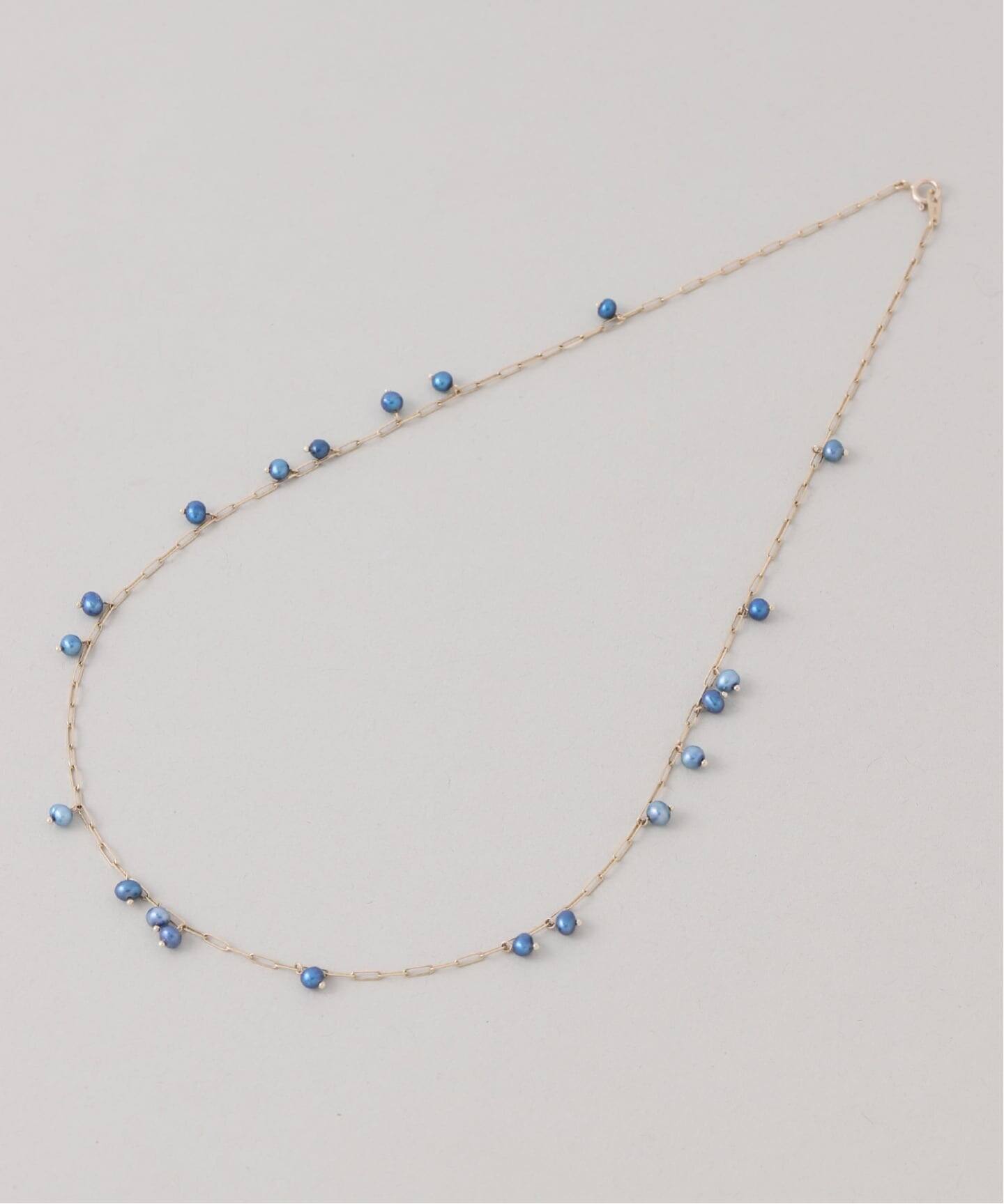 インディゴパールステーションネックレス K10（ネックレス）｜Lilas
