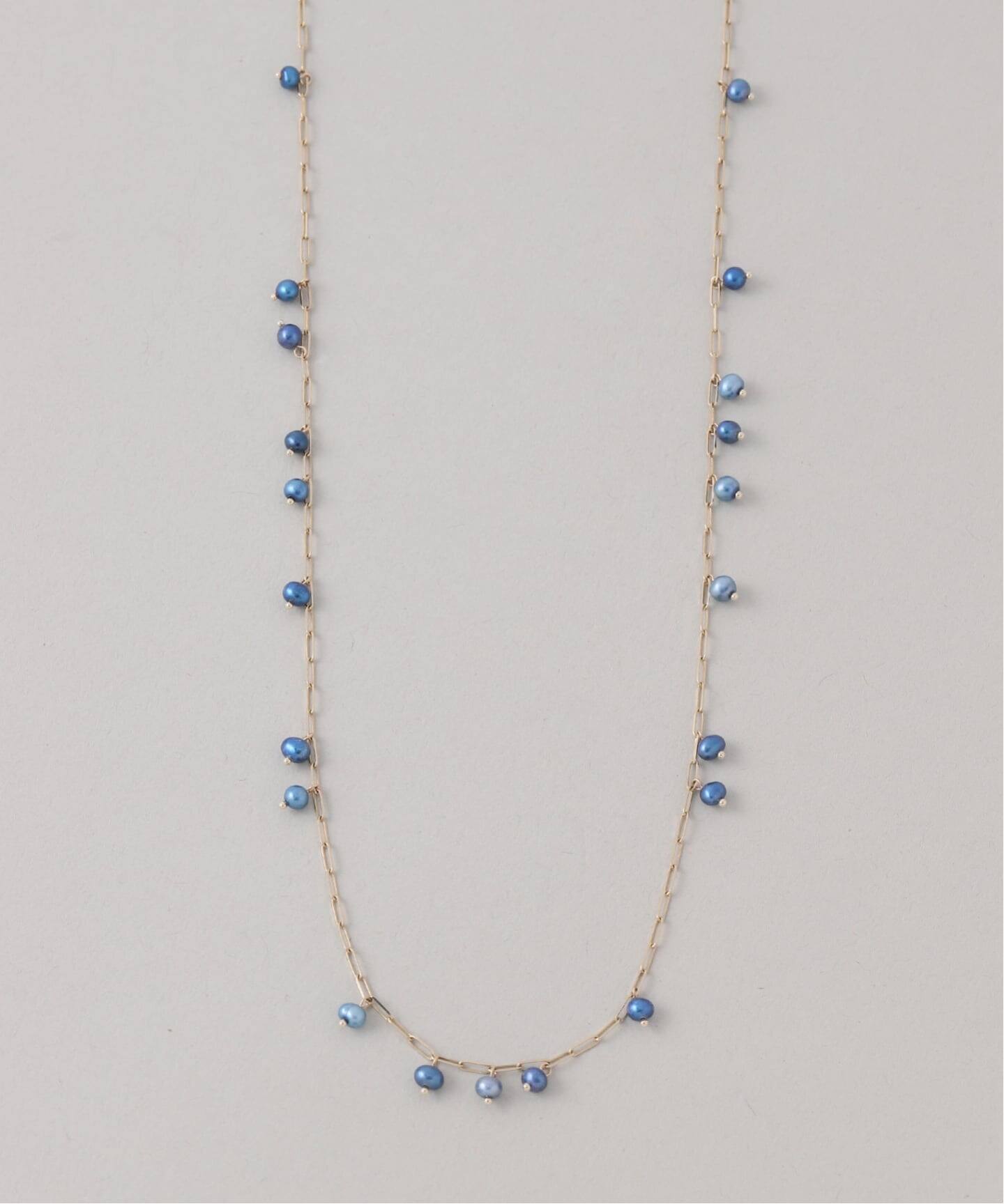 インディゴパールステーションネックレス K10（ネックレス）｜Lilas