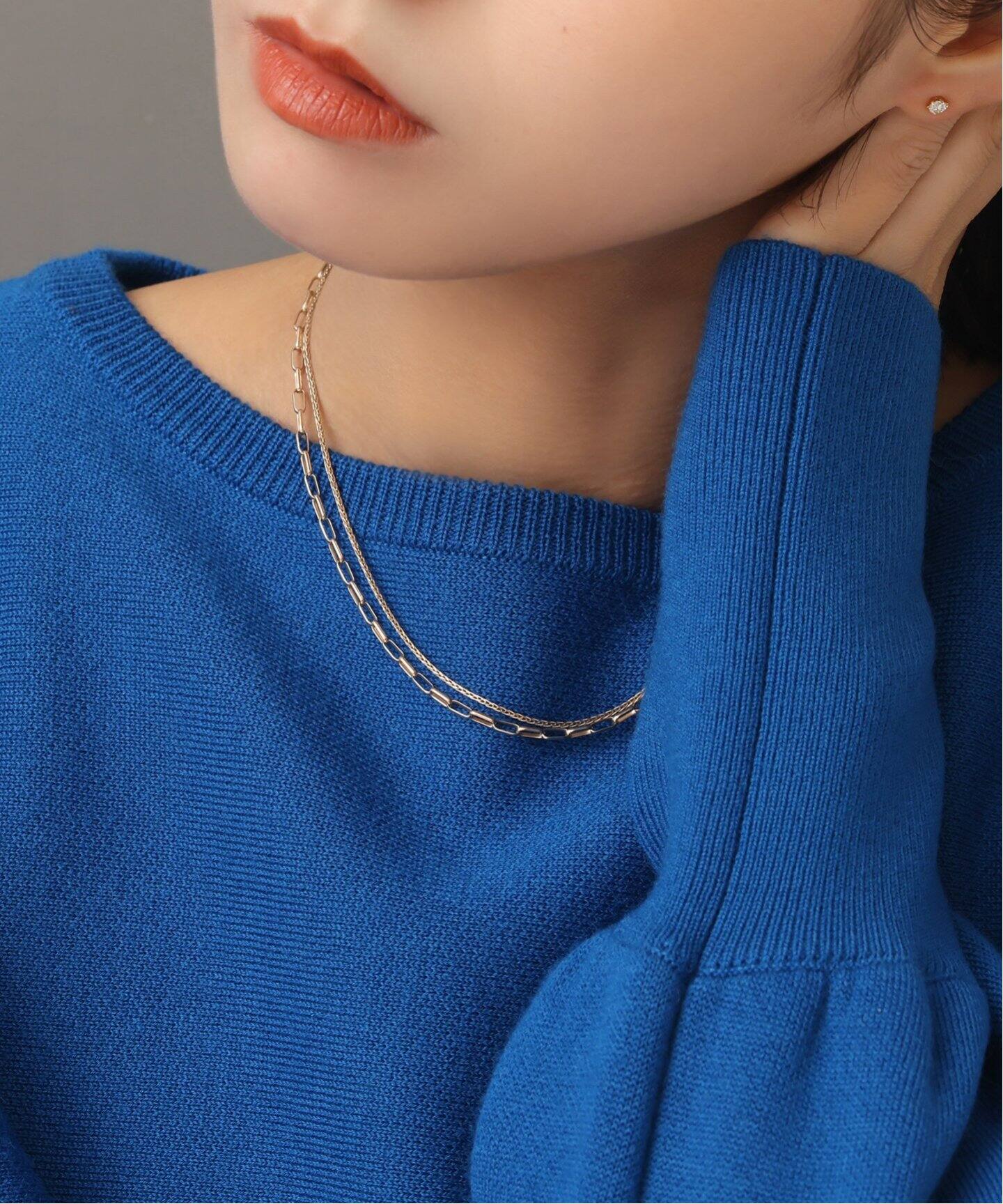 追加》3Dチェーン38cmネックレス K10（ネックレス）｜Lilas（リラ）の 