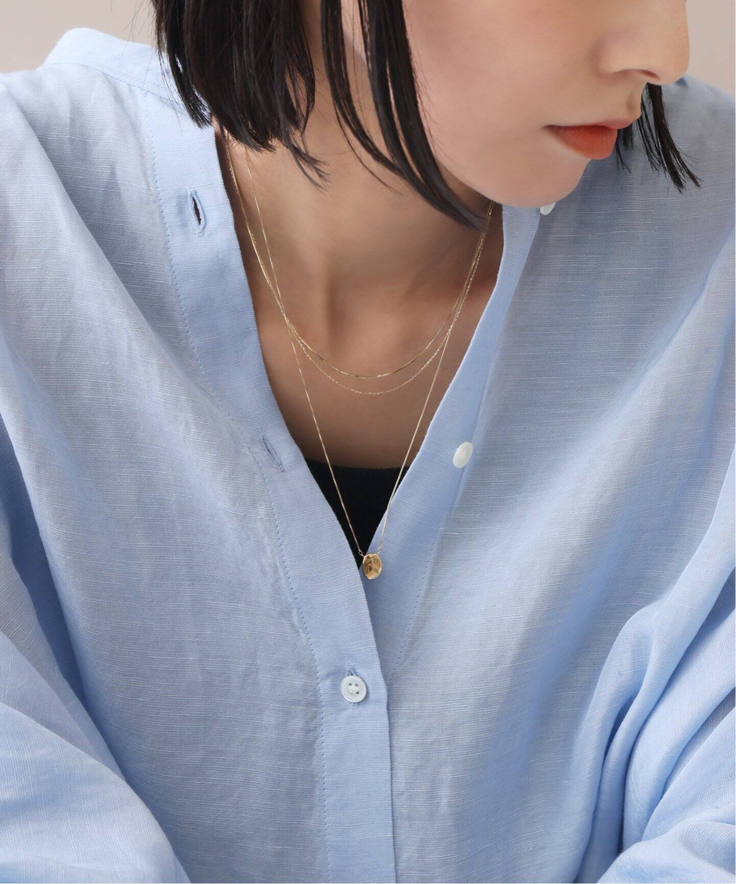 追加》コンパクトチェーン38cmネックレス K10（ネックレス）｜Lilas  