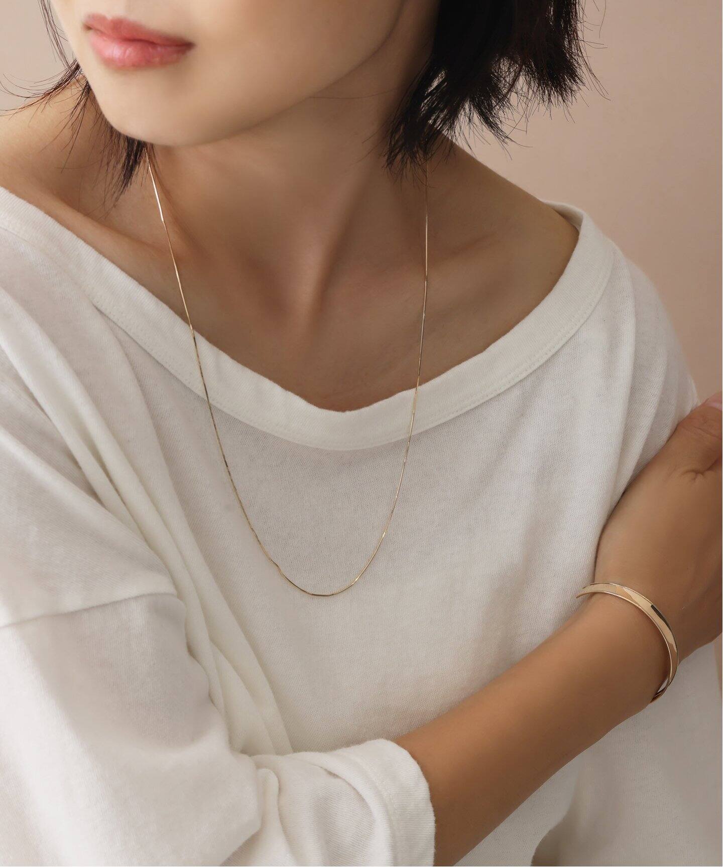 追加》コンパクトチェーン55cmネックレス K10（ネックレス）｜Lilas 