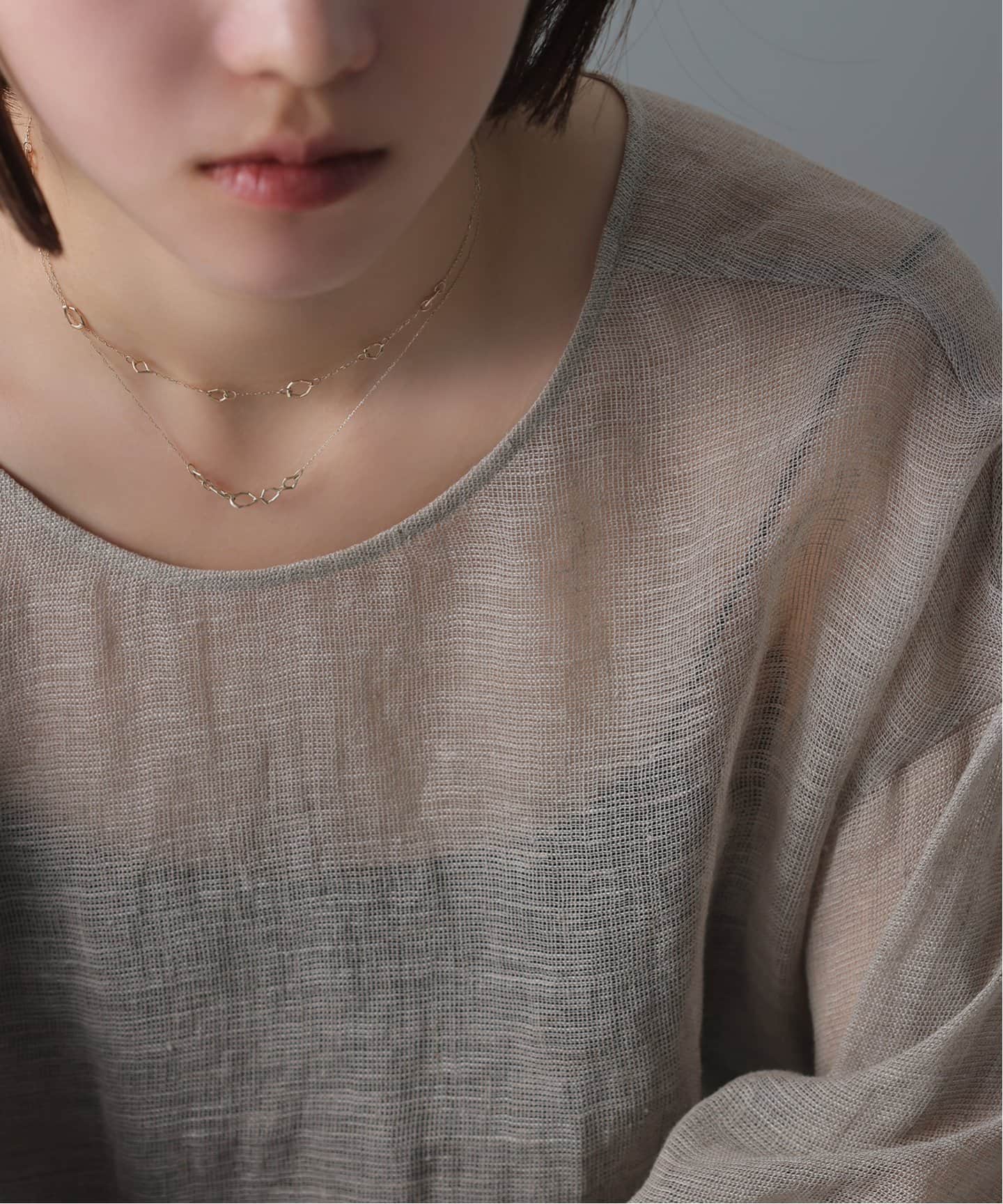 ミネラルパーツネックレス K10（ネックレス）｜Lilas（リラ）の通販
