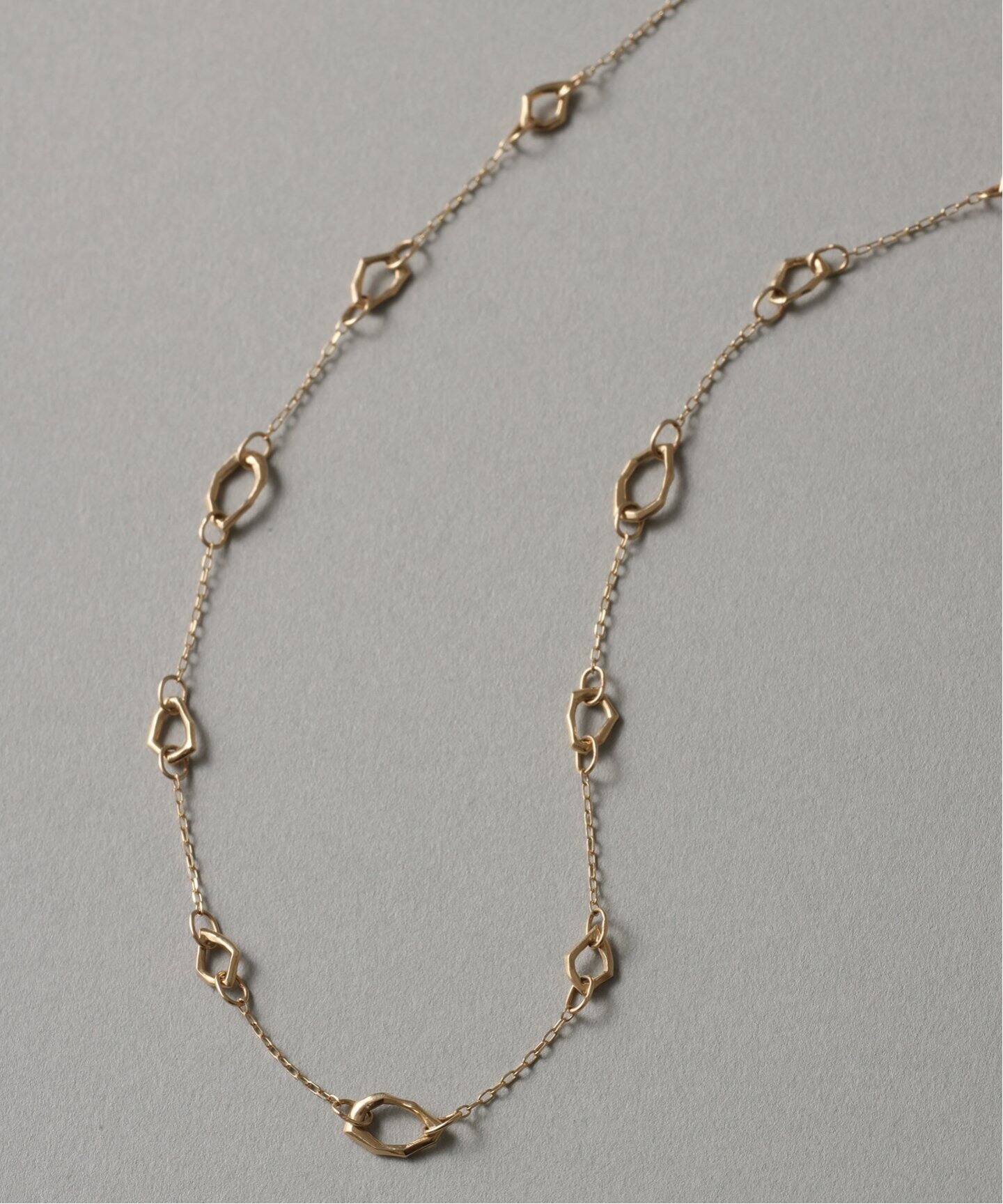 新品Lilas リラ ラフカットクォーツ テクスチャーネックレス K10ゴールド ラフカットクォーツテクスチャーネックレス K10（ネックレス