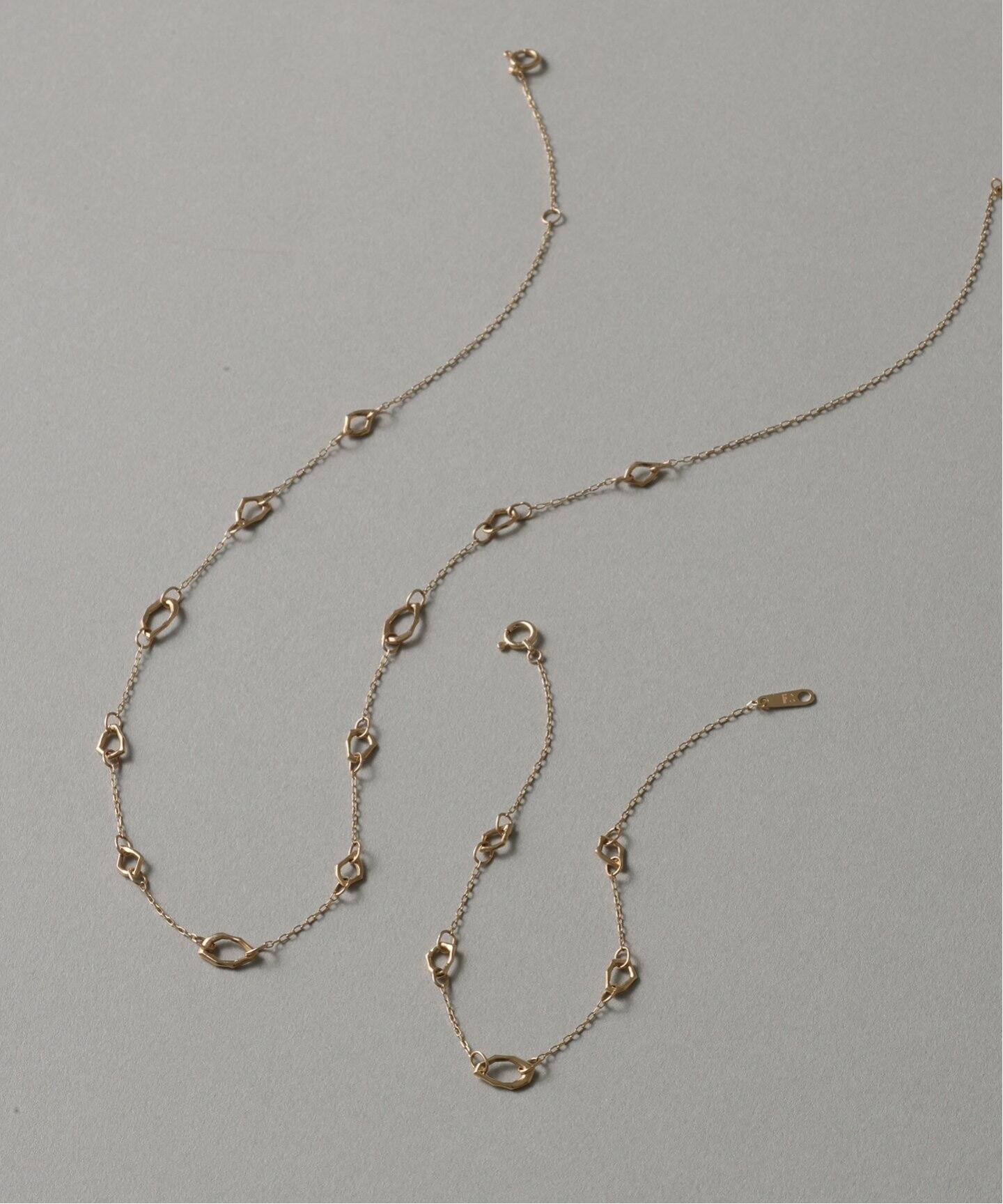 新品Lilas リラ ラフカットクォーツ テクスチャーネックレス K10ゴールド 5角モチーフネックレス K10（ネックレス）｜Lilas（リラ）の通販