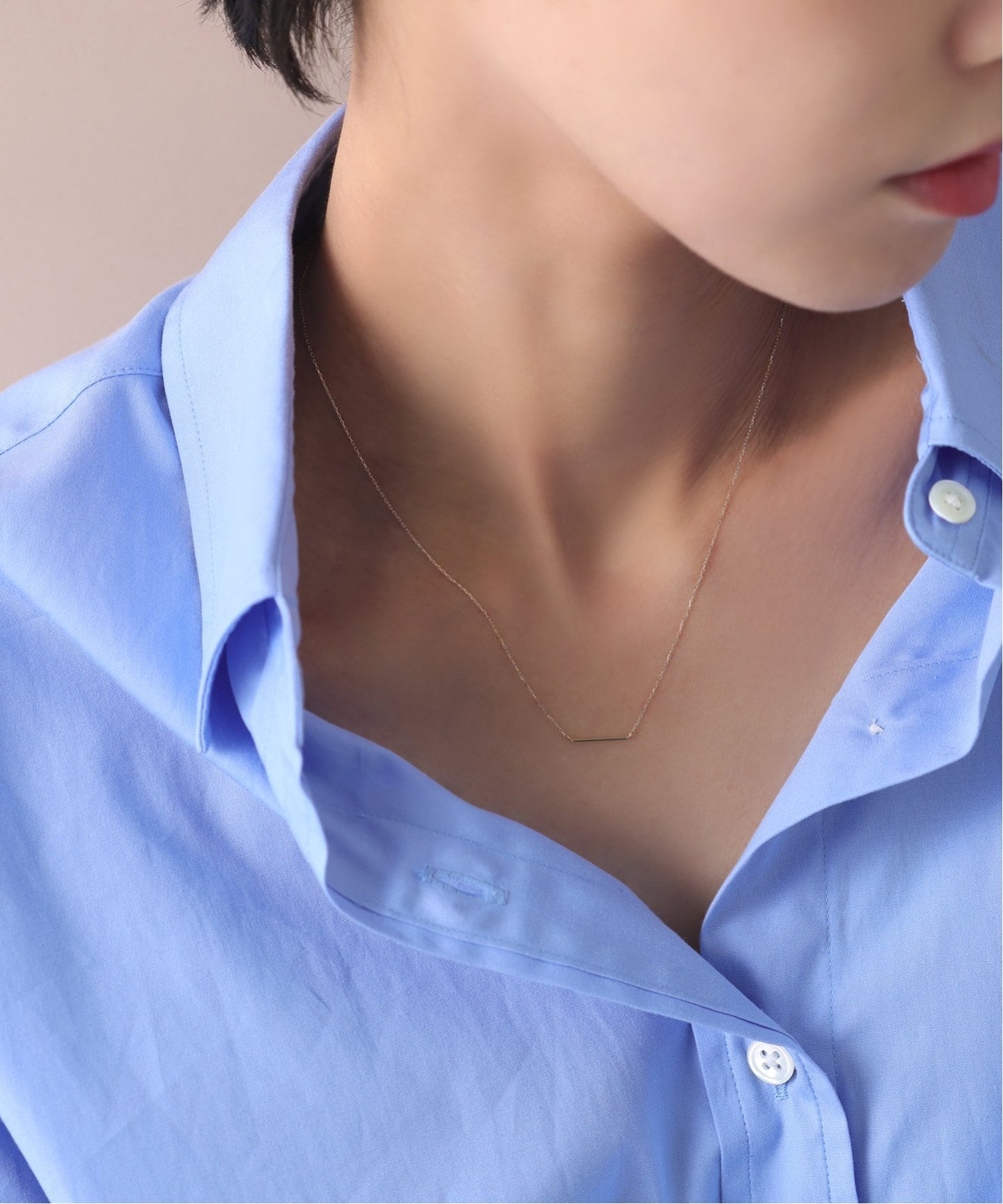 WEB限定》12mmバーネックレス K10（ネックレス）｜Lilas（リラ）の通販