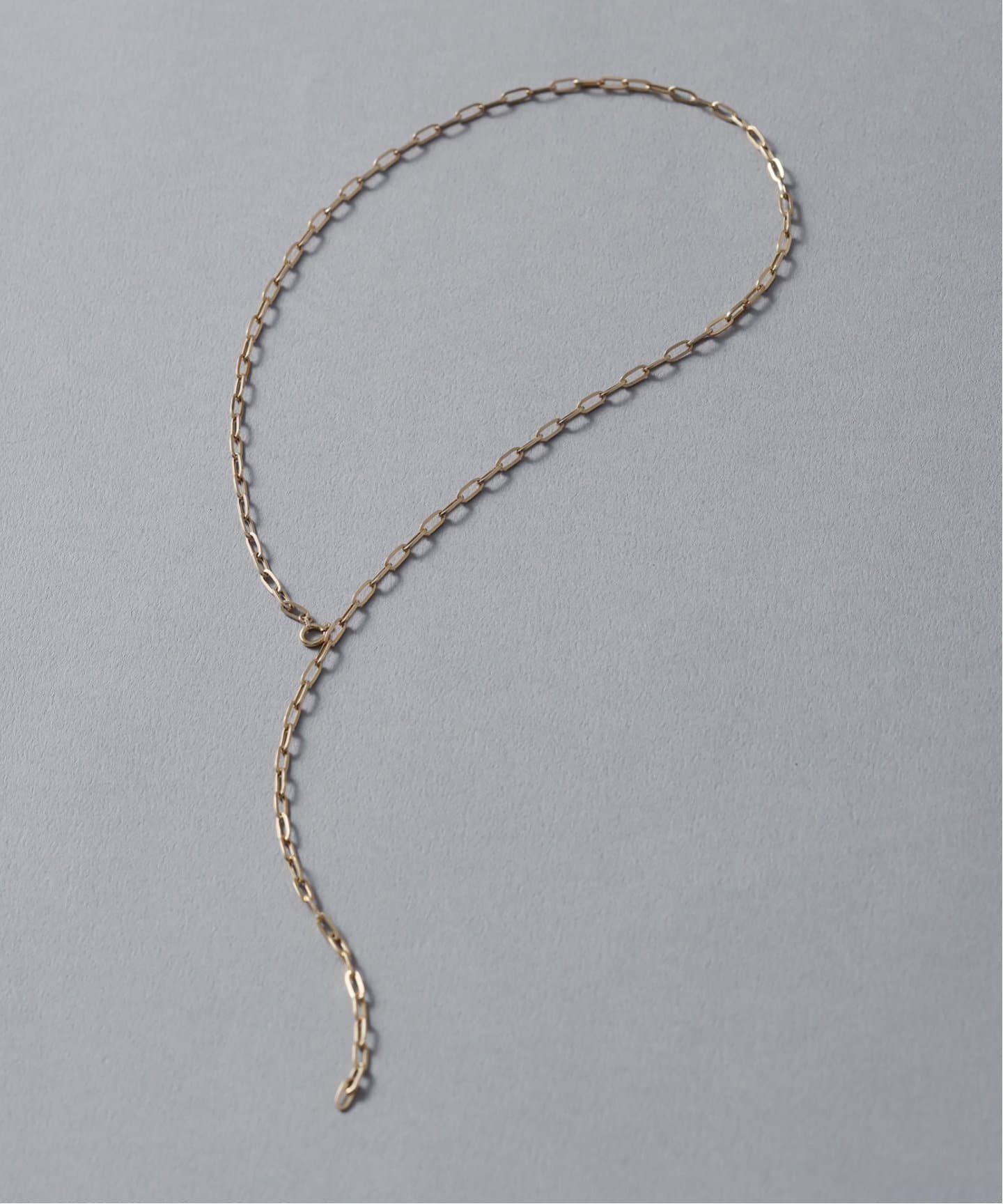 ペーパークリップチェーン50cmネックレス K18（ネックレス）｜Lilas