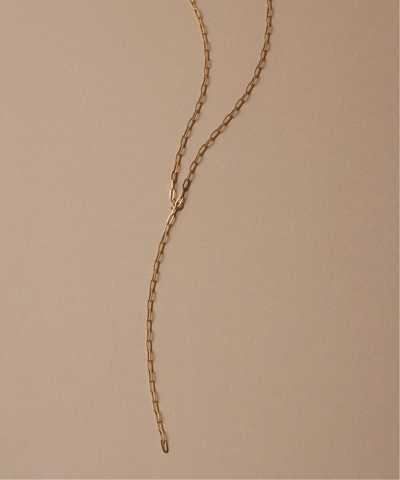 ペーパークリップチェーン50cmネックレス K18（ネックレス）｜Lilas 