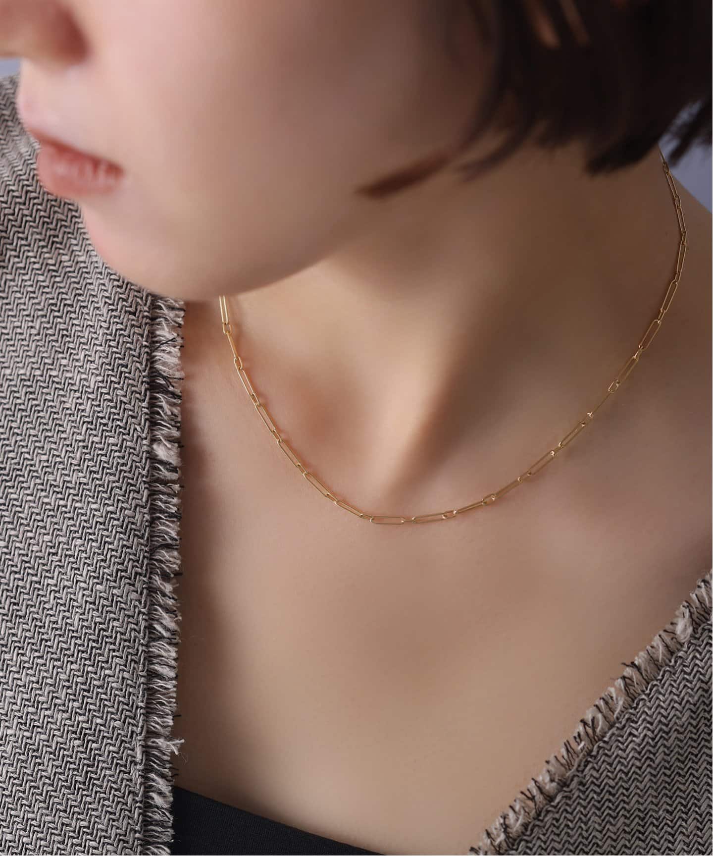 ロングクリップチェーンネックレス K18（ネックレス）｜Lilas